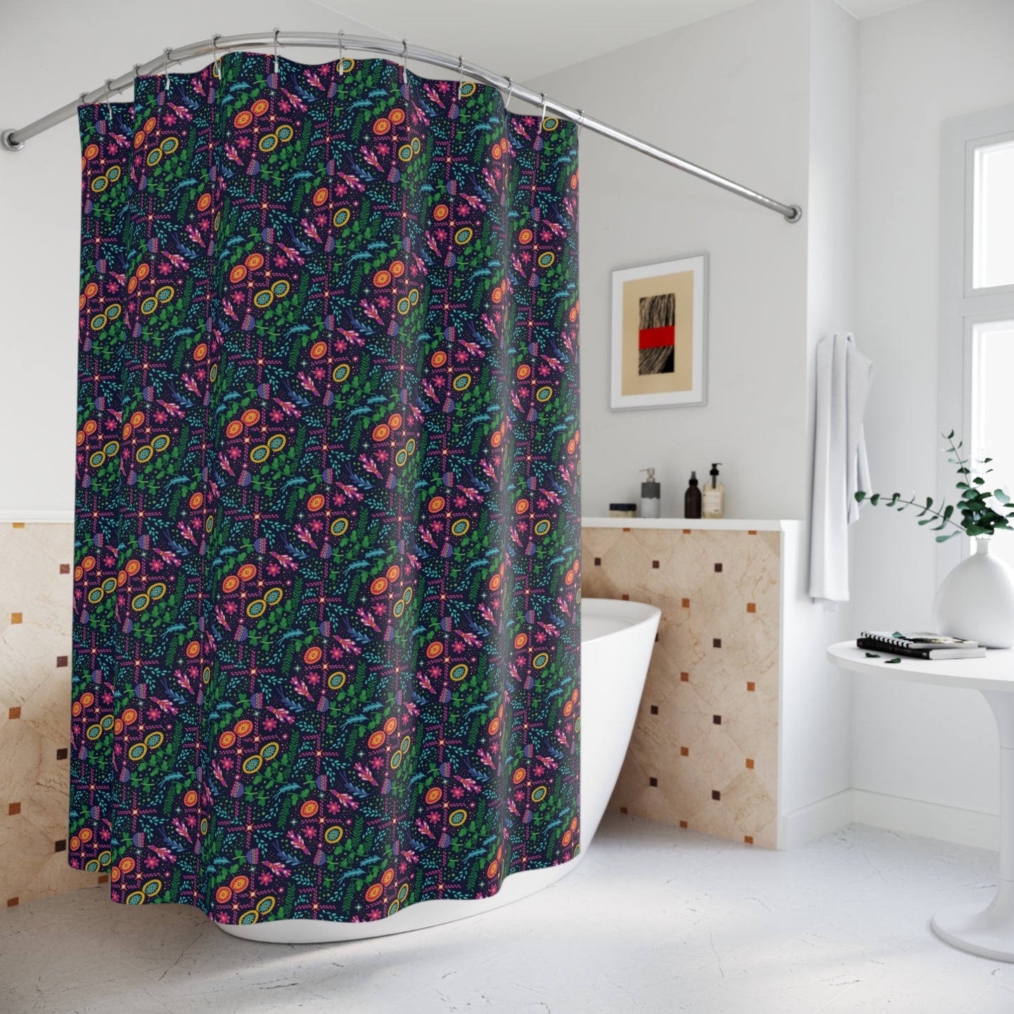 Healthy Roots Polyester Shower Curtain