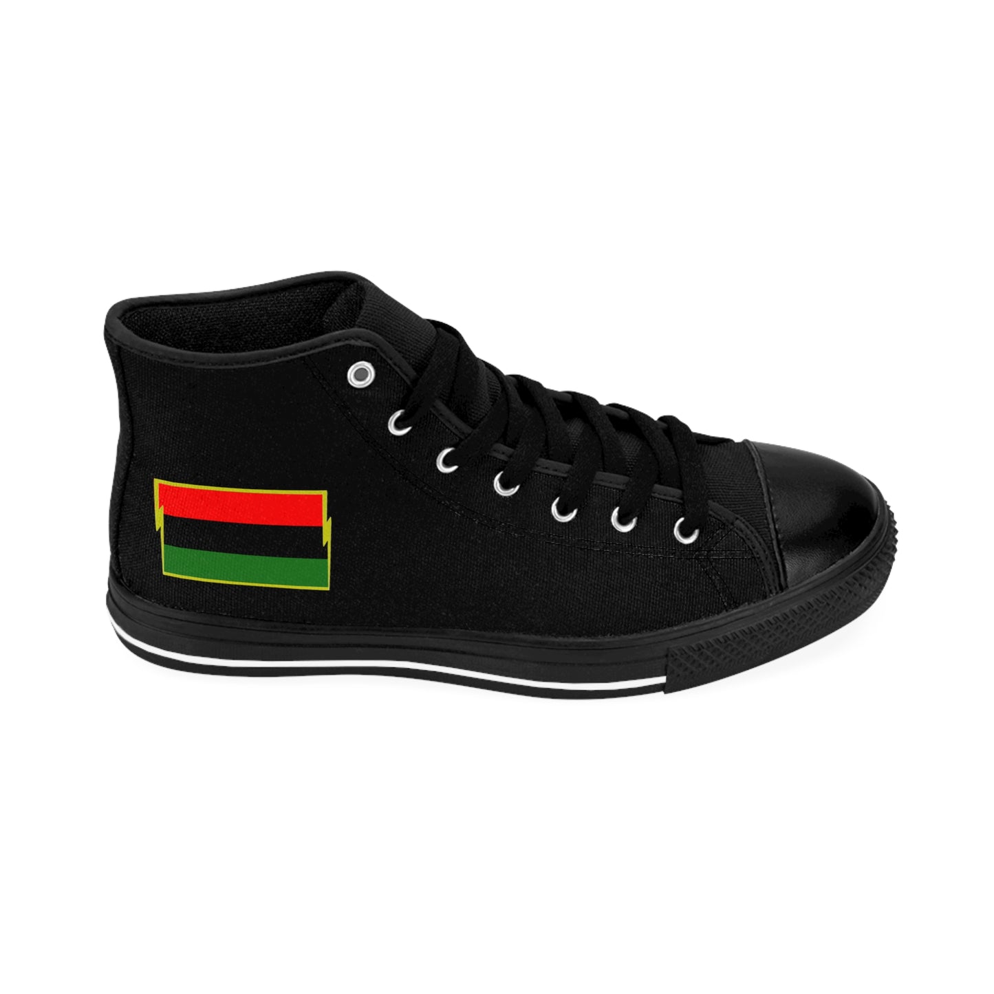 African Diaspora flag On Black Women's Classic Sneakers