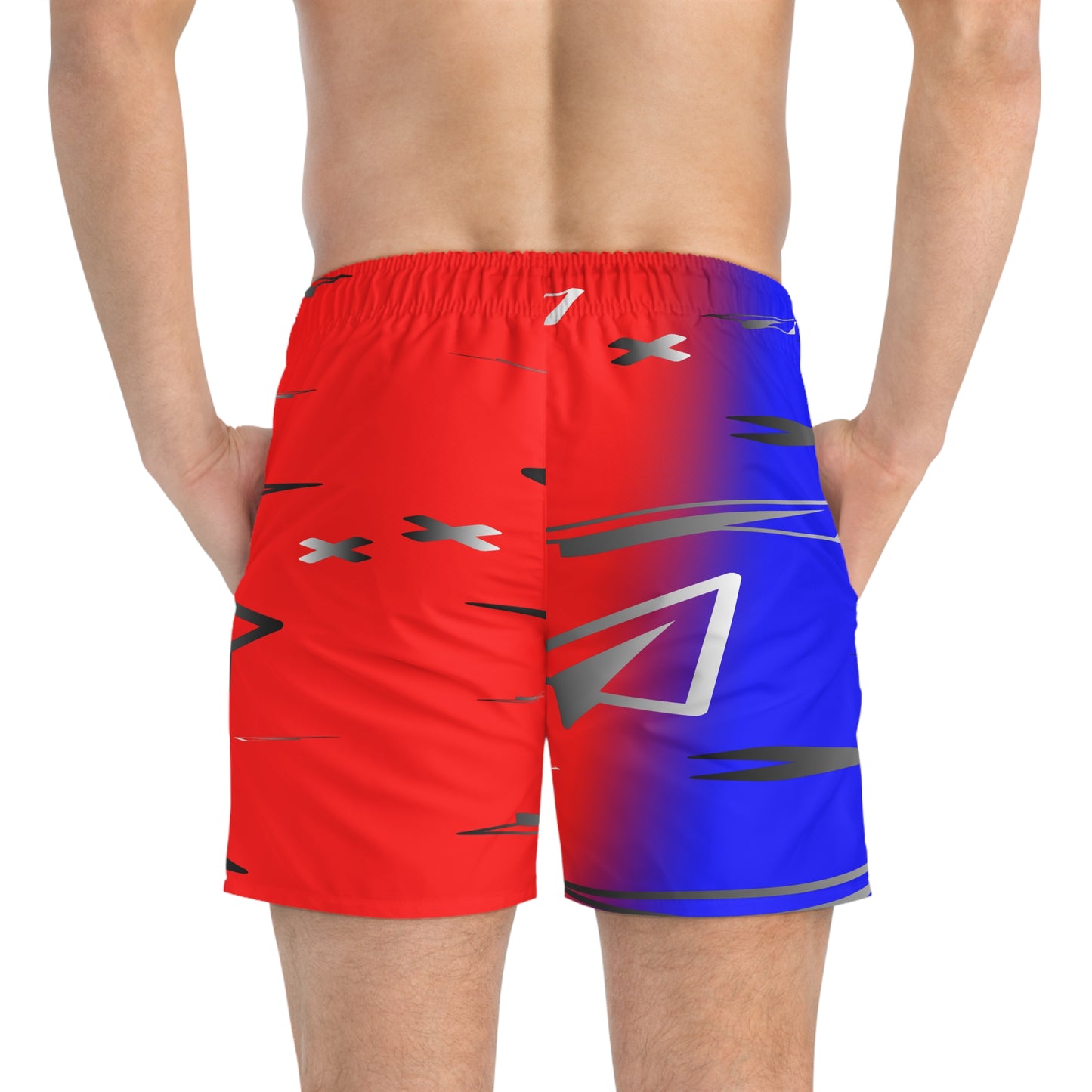 Red Point Men's   Swim Trunks (AOP)