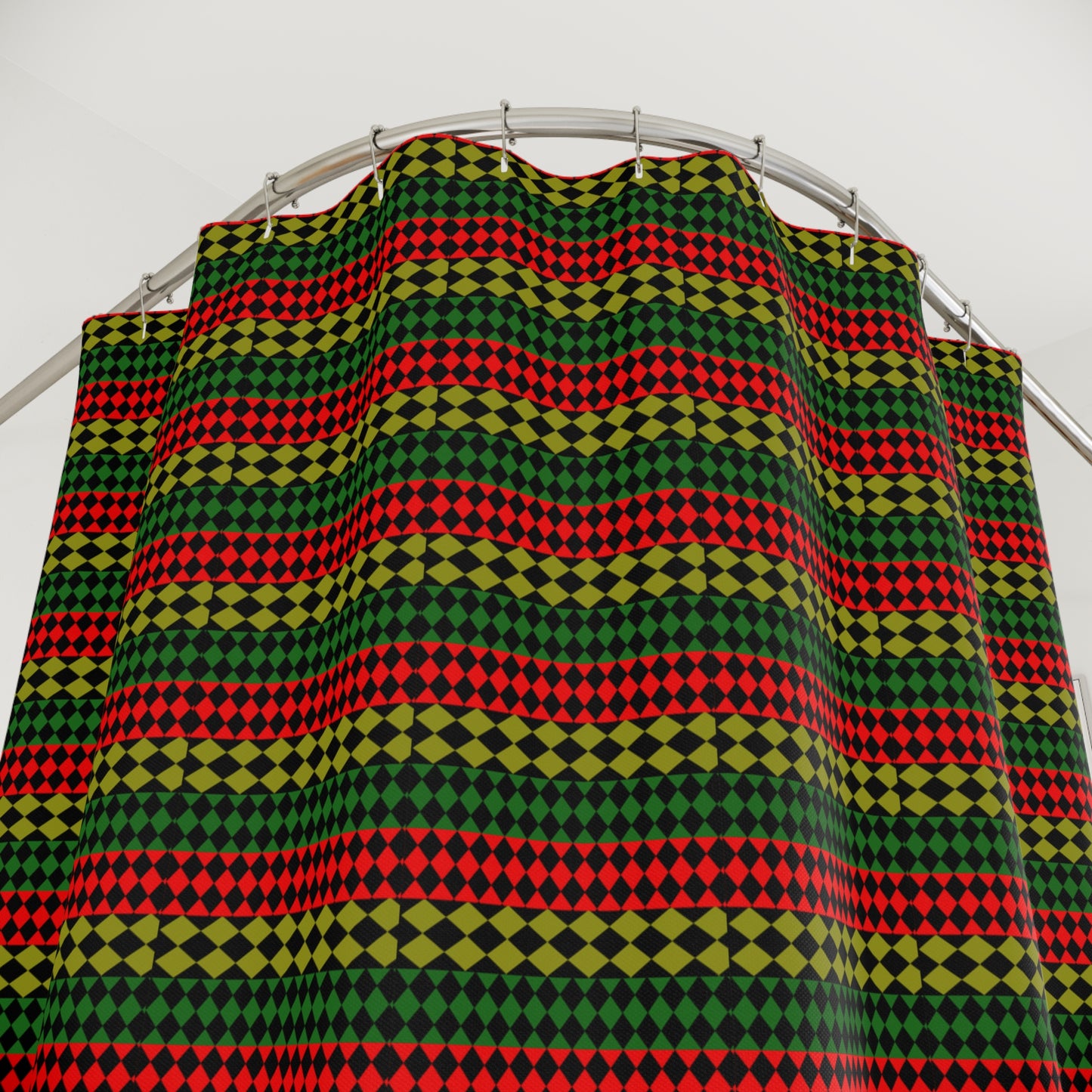 Pan African FLAG Polyester Shower Curtain