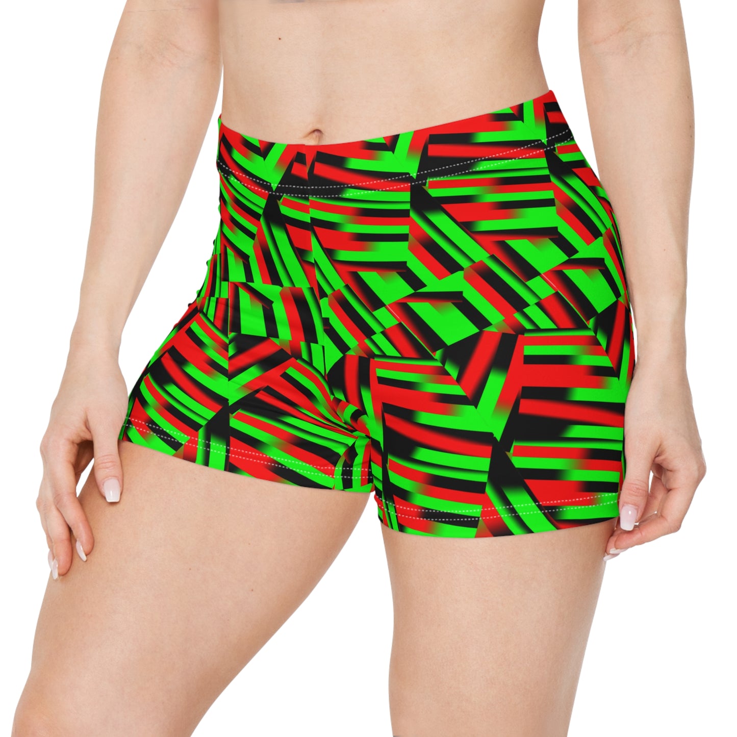 Afro Strips Women's Shorts (AOP)