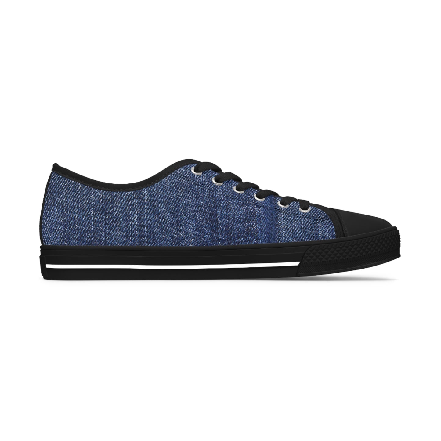 Blue Denim Style Women's Low Top Sneakers