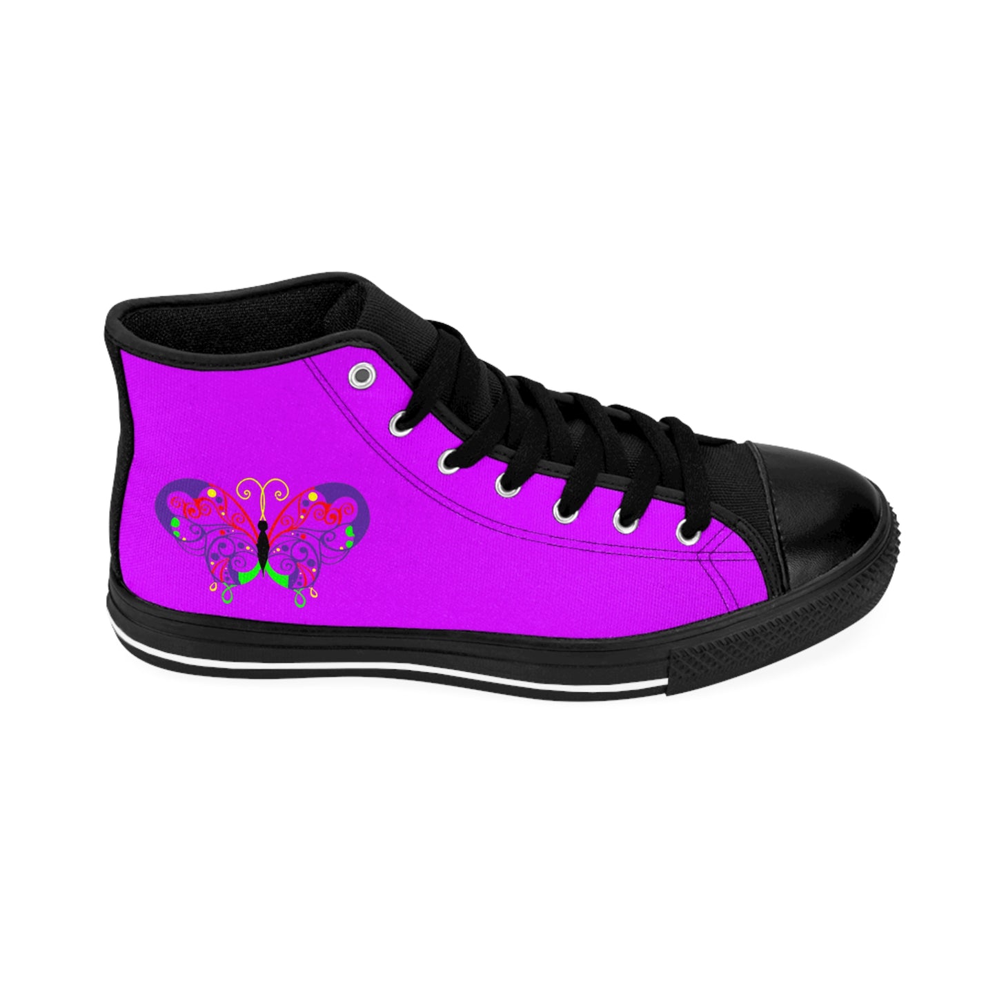 Purple Butterfly Women's Classic Sneakers