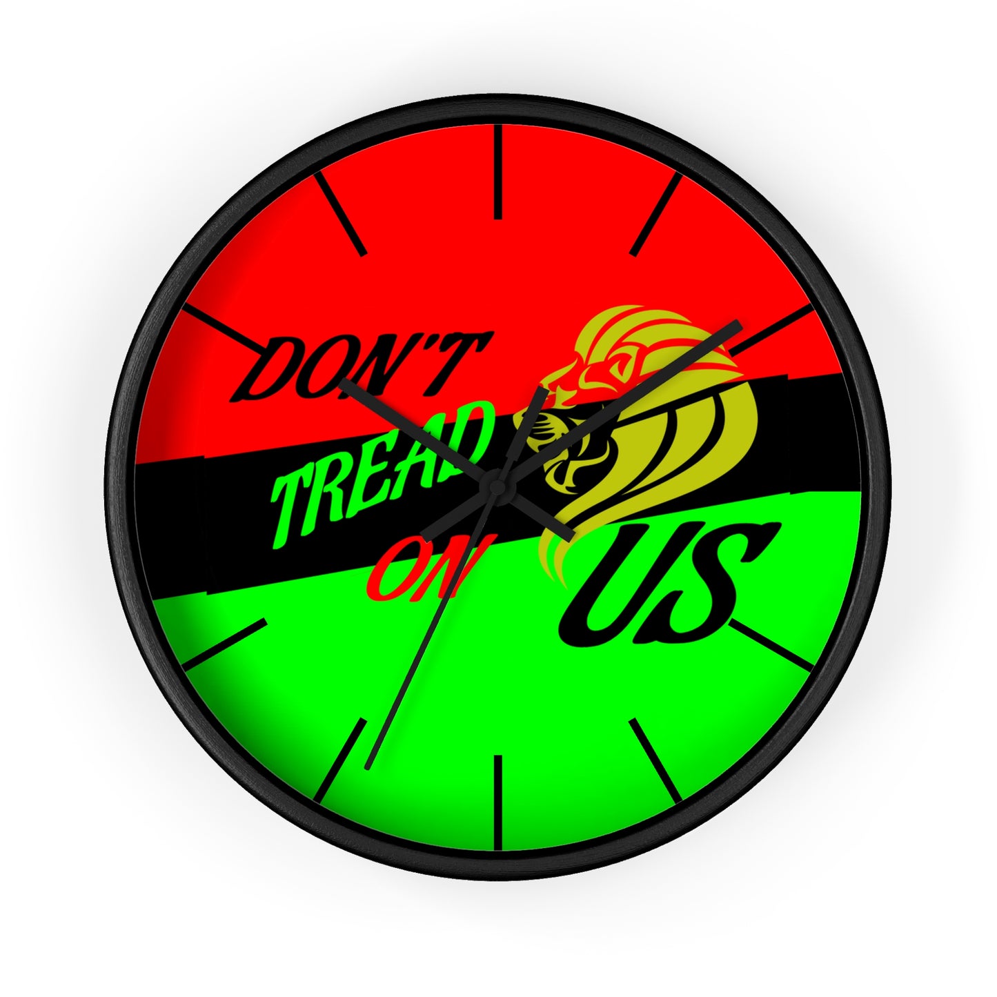 AFRICAN DON'T TREAD ON US FLAG Wall clock