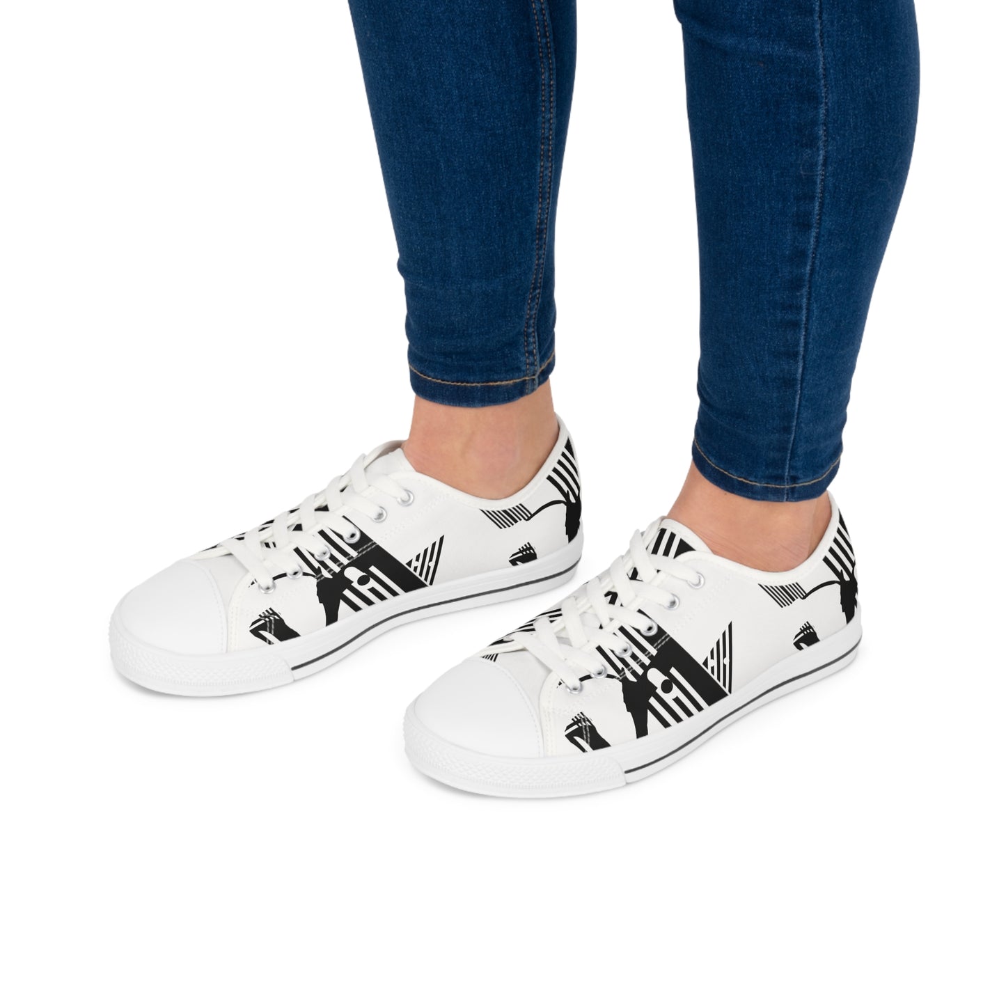 B & W D String        Women's Low Top Sneakers