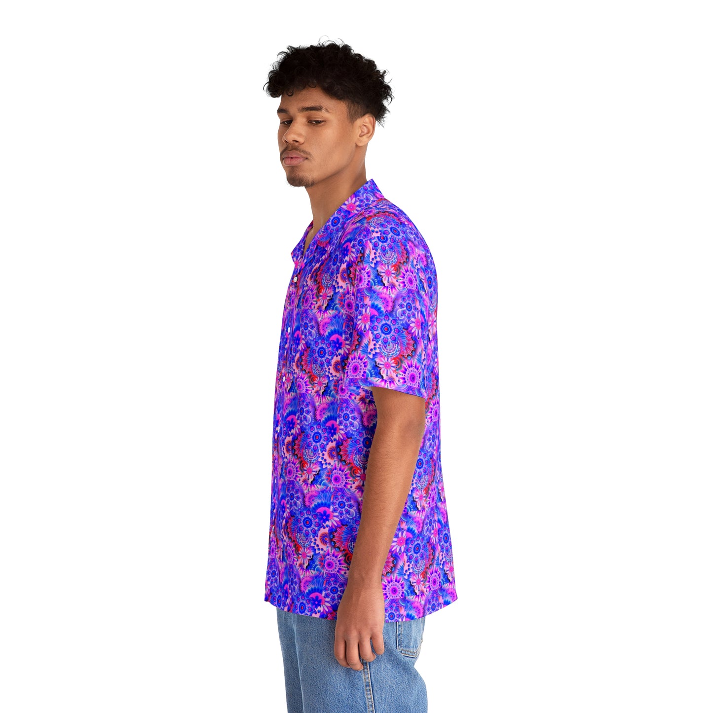 Mandalas-Pink 2   Men's Hawaiian Shirt