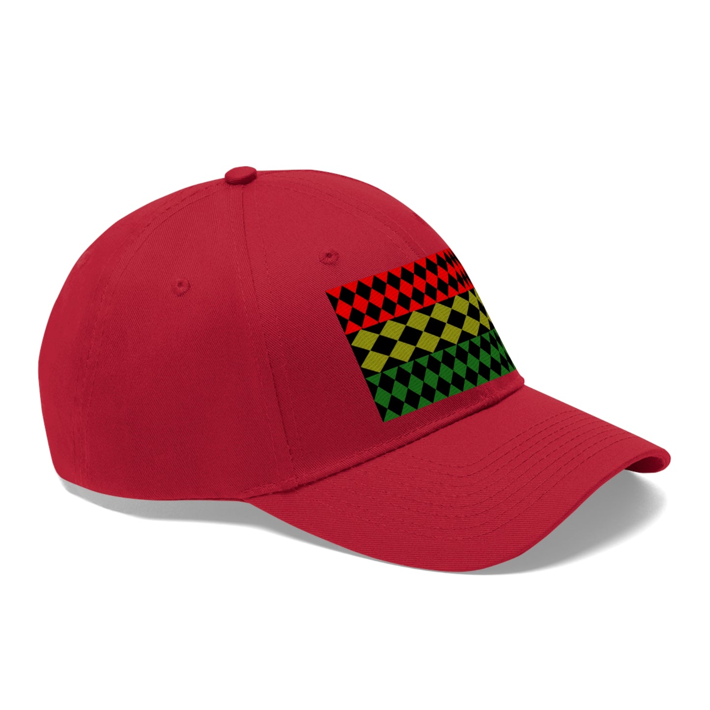 Pan African FLAG (EMBROIDERED ) ( Optical)  Unisex Twill Hat