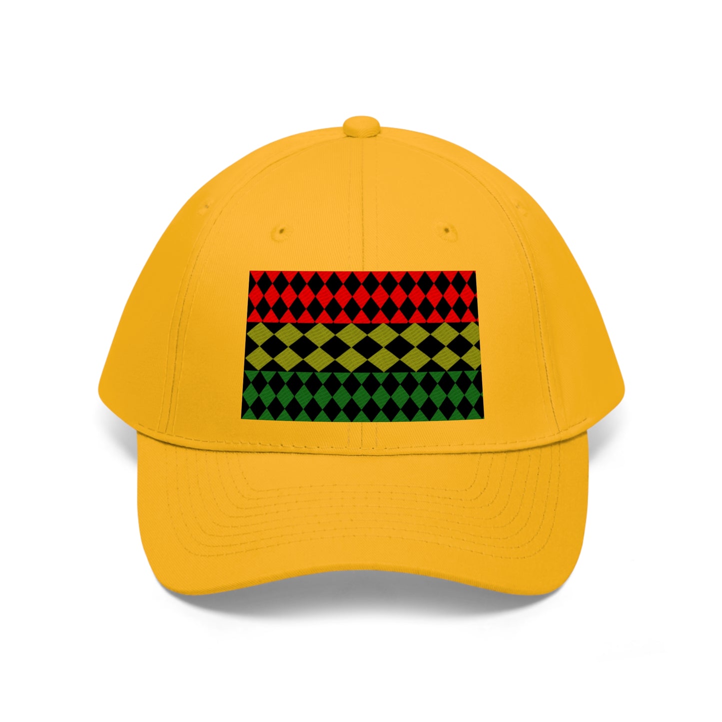 Pan African FLAG (EMBROIDERED ) ( Optical)  Unisex Twill Hat