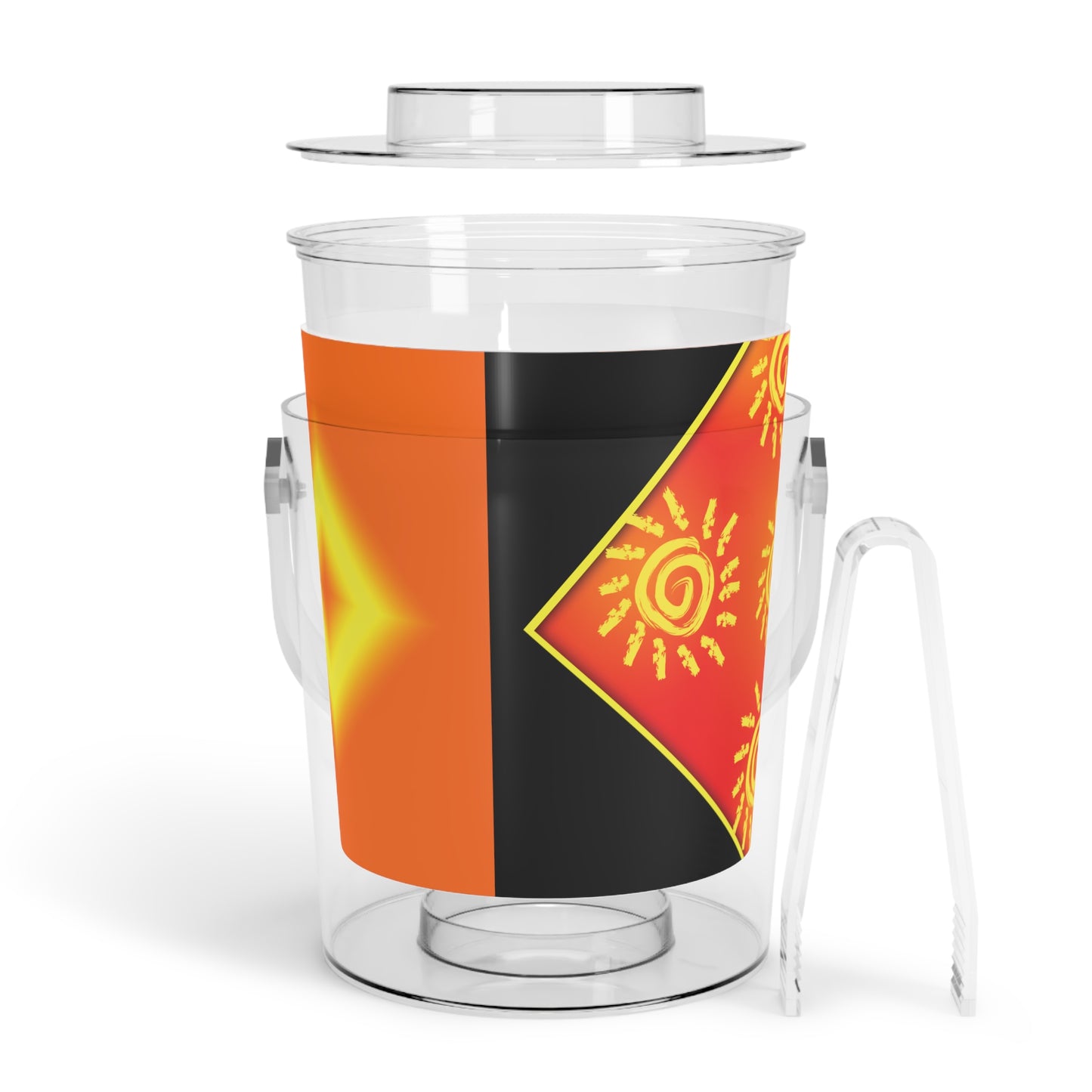 Sun Shine (Black) Ice Bucket with Tongs