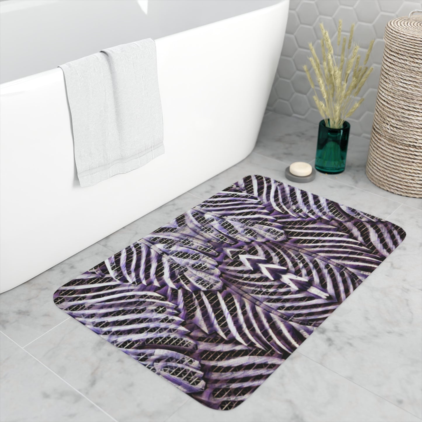 Purple Vine Memory Foam Bath Mat