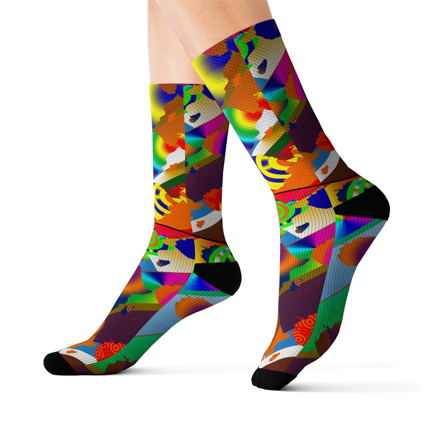 9 Africa's Collage Tubed Socks