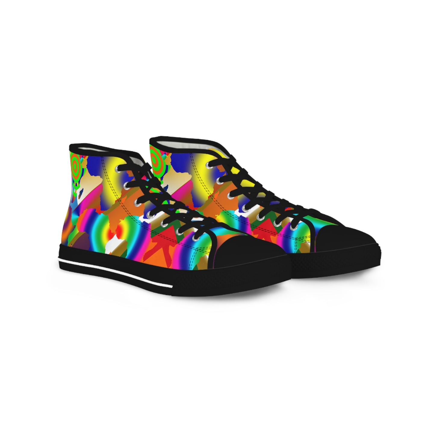 9 Africas Collage Men's High Top Sneakers