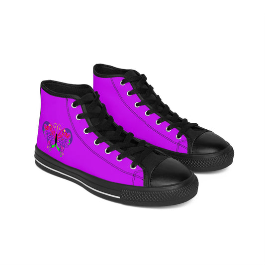 Purple Butterfly Women's Classic Sneakers