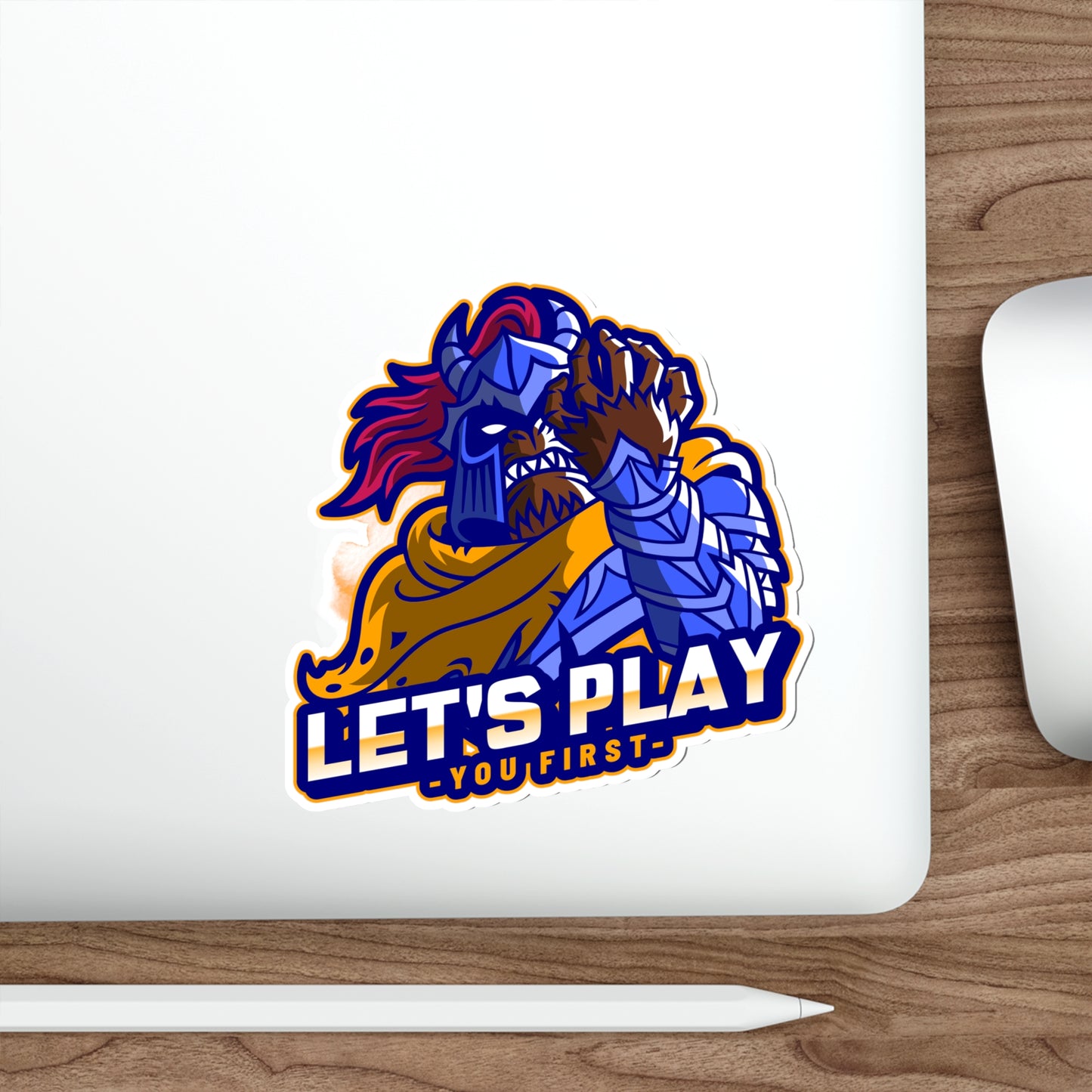 LET'S PLAY-Blue Die-Cut Stickers