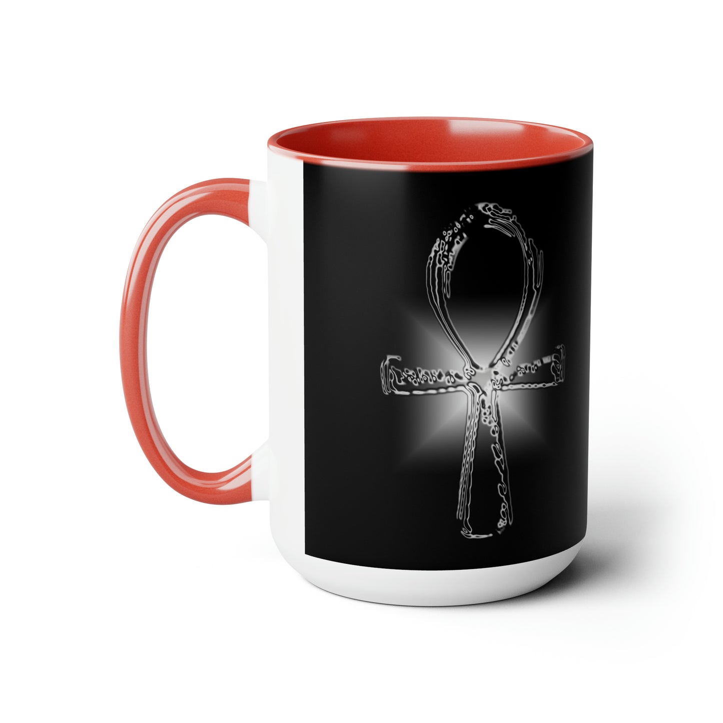 Glass ANKH Two-Tone Coffee Mugs, 15oz