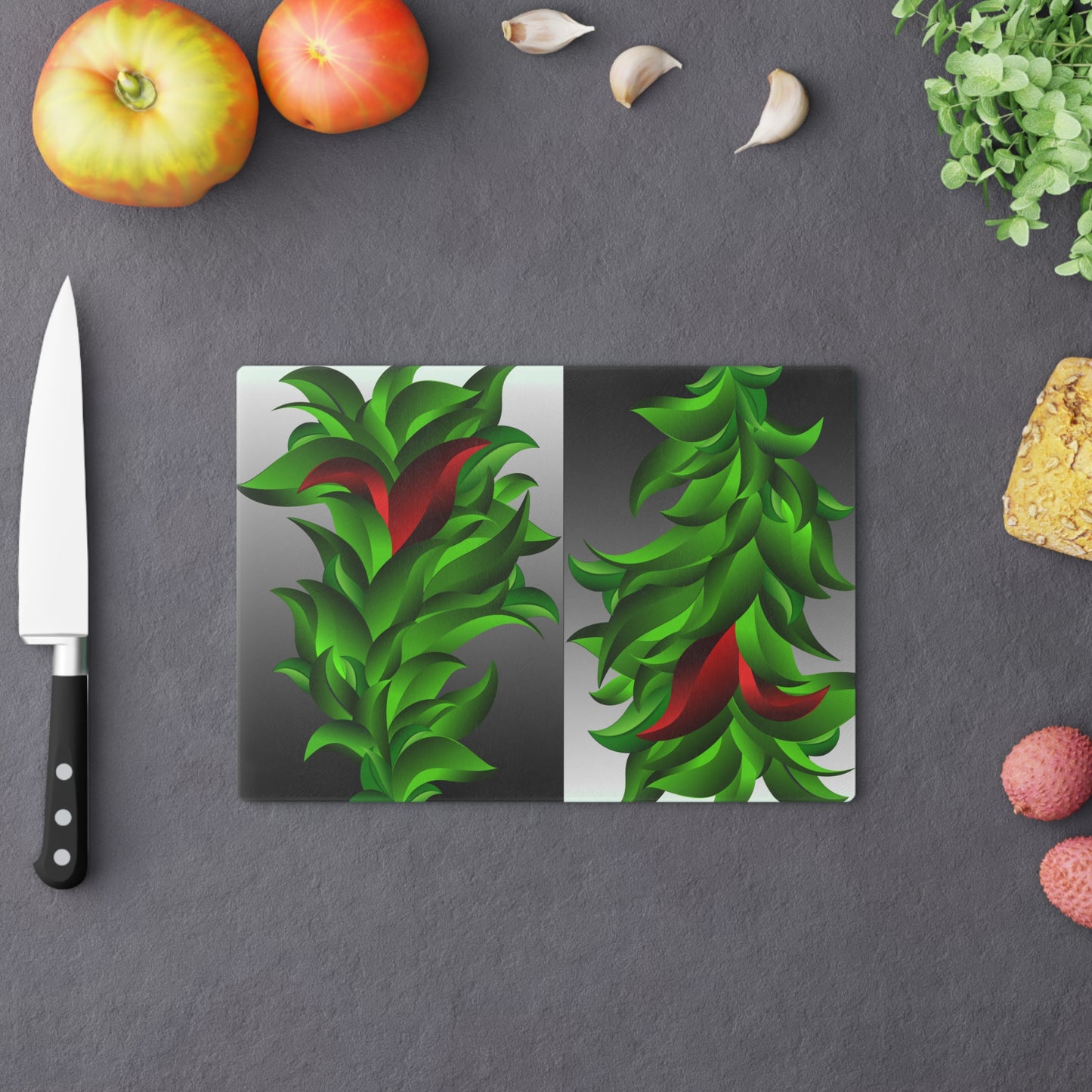 Red Leaves       Front Cutting Board