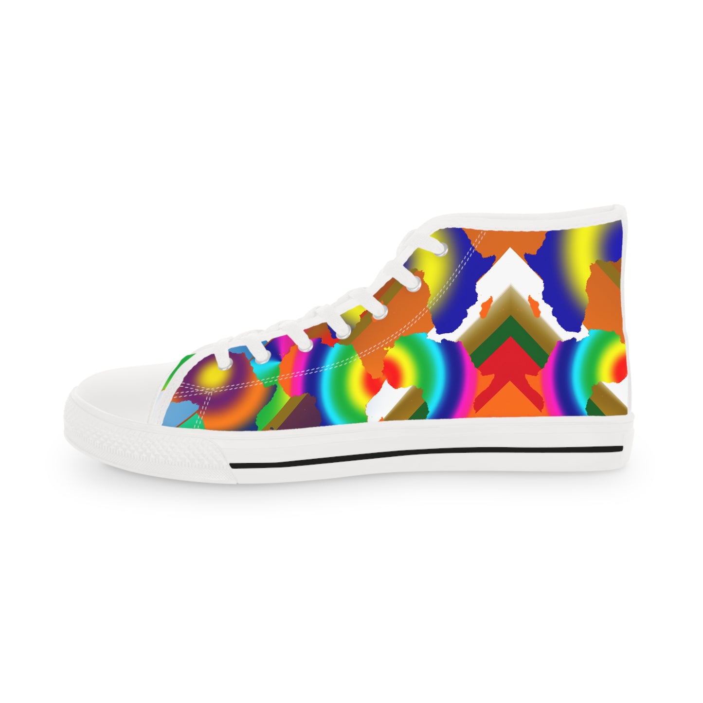 9 Africas Collage Men's High Top Sneakers