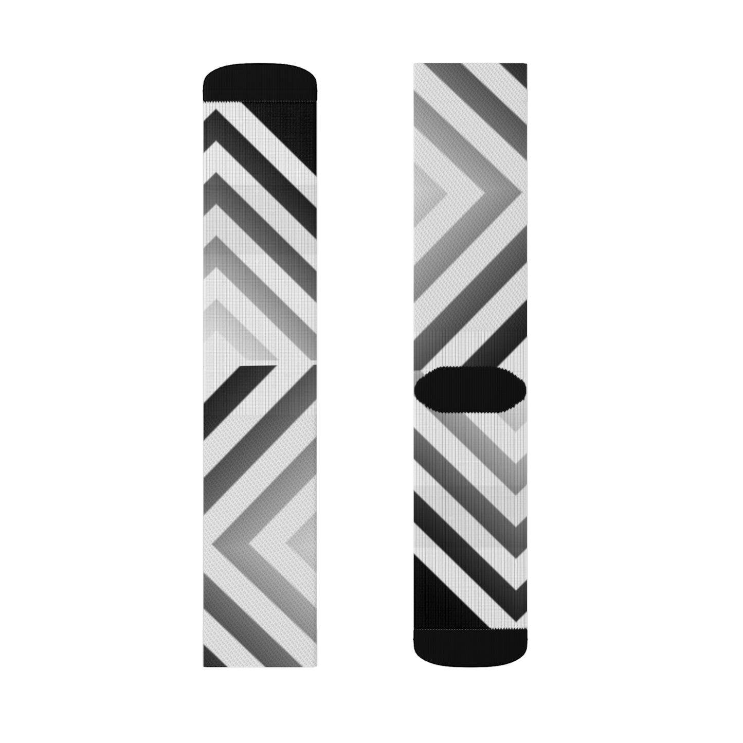 B & W Arrow Down       Sublimation Socks