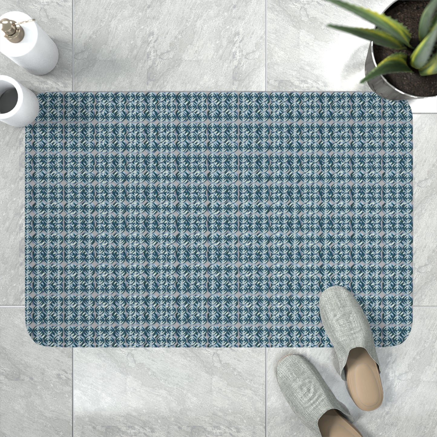 Metallic 3 Memory Foam Bath Mat