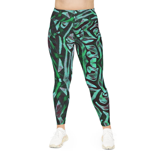 Mint Black Plus Size Leggings