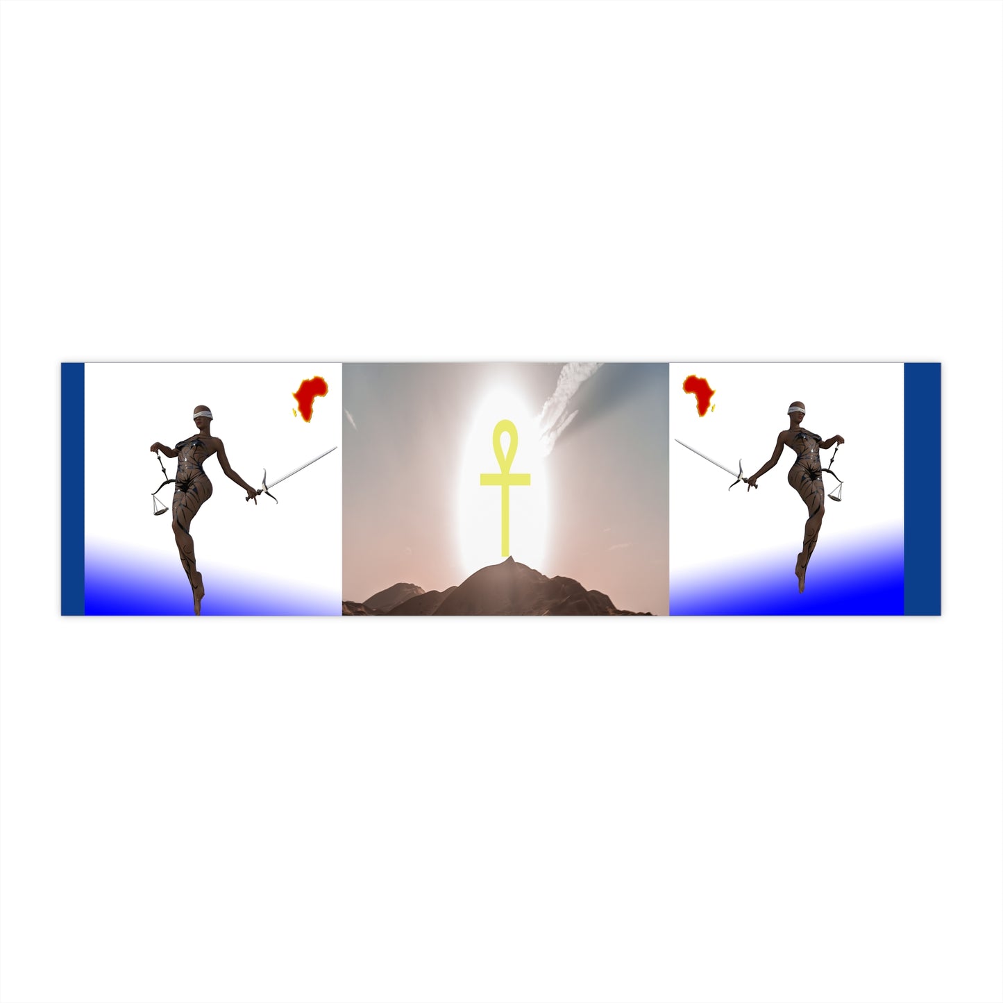 Ankh w Lady Justice Bumper Stickers