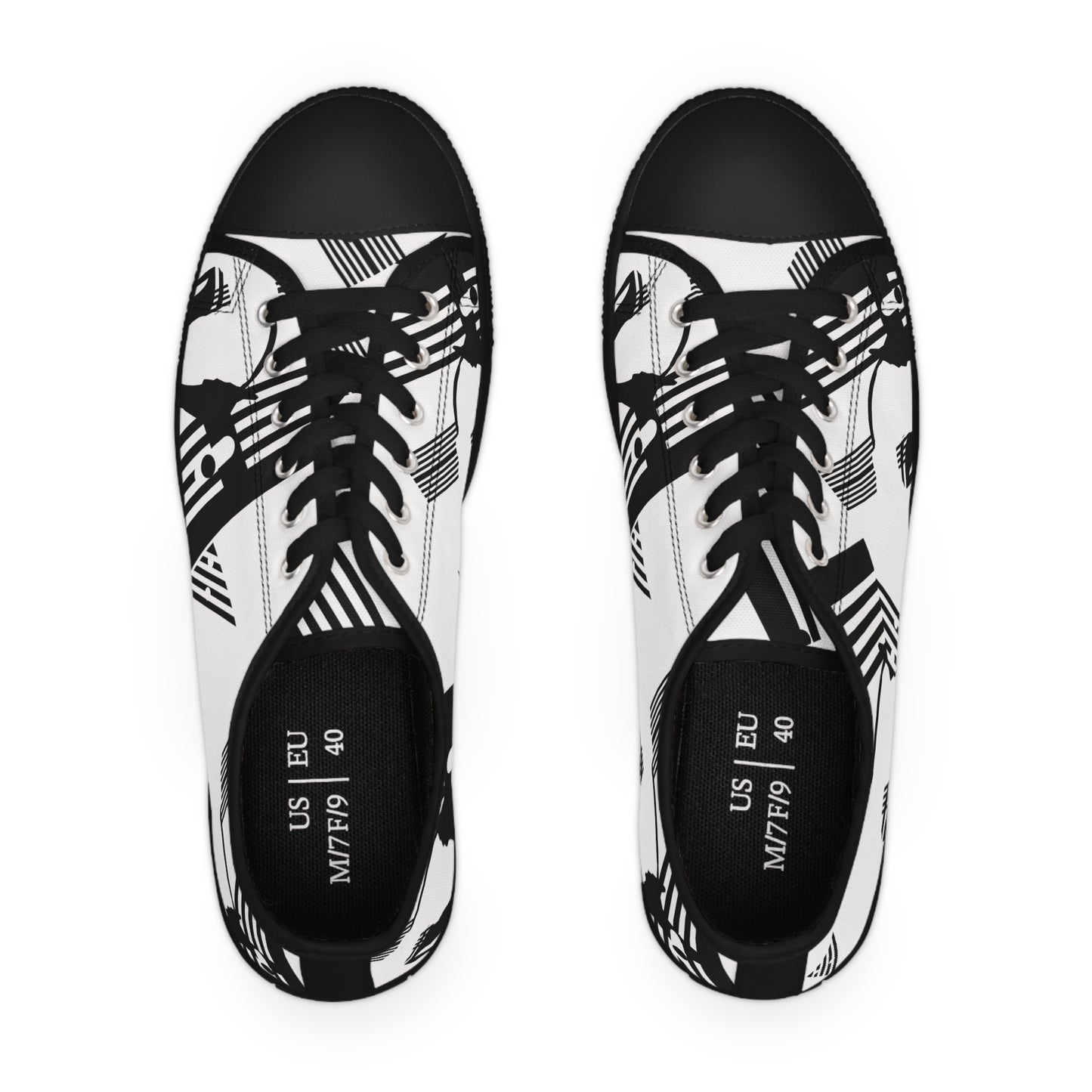 B & W D String        Women's Low Top Sneakers