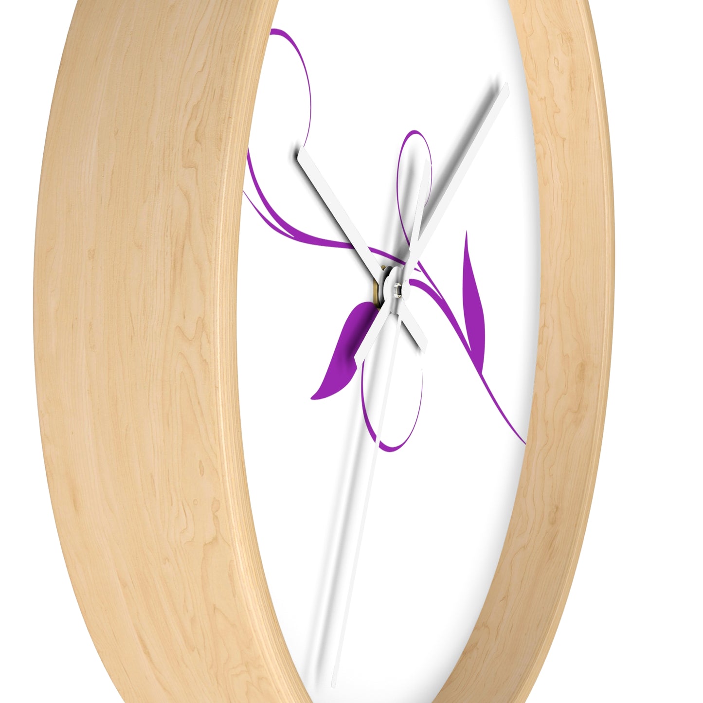 Violet  Leaf Wall clock