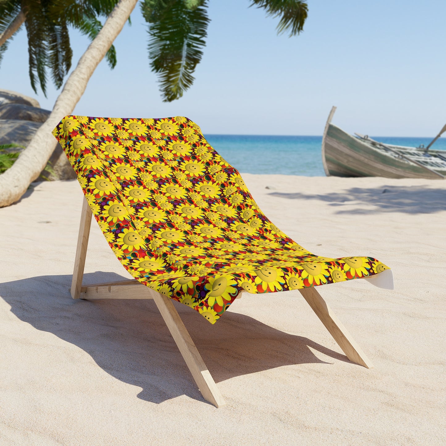 Smiling Sun  Beach Towel