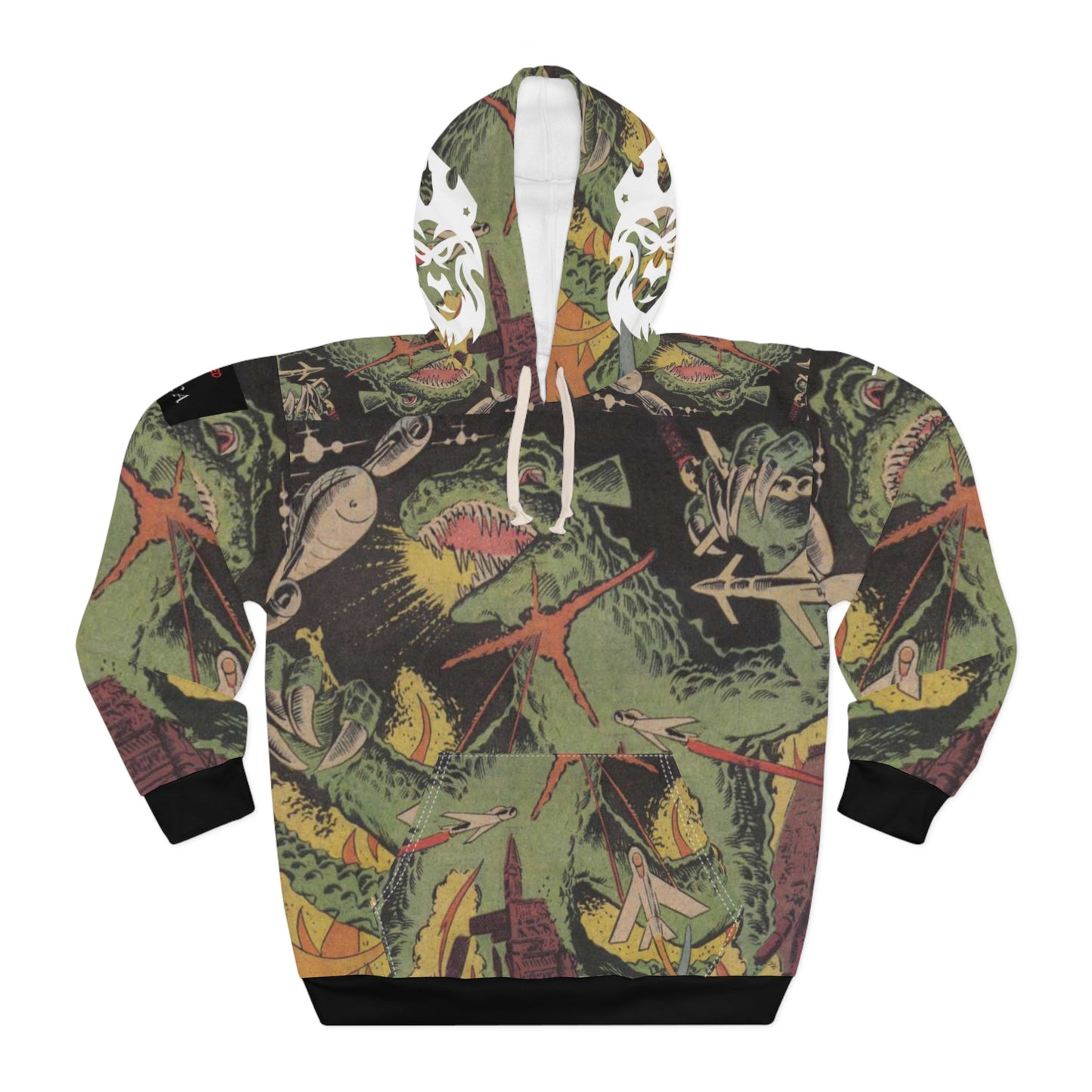 Green Dino Pullover Hoodie