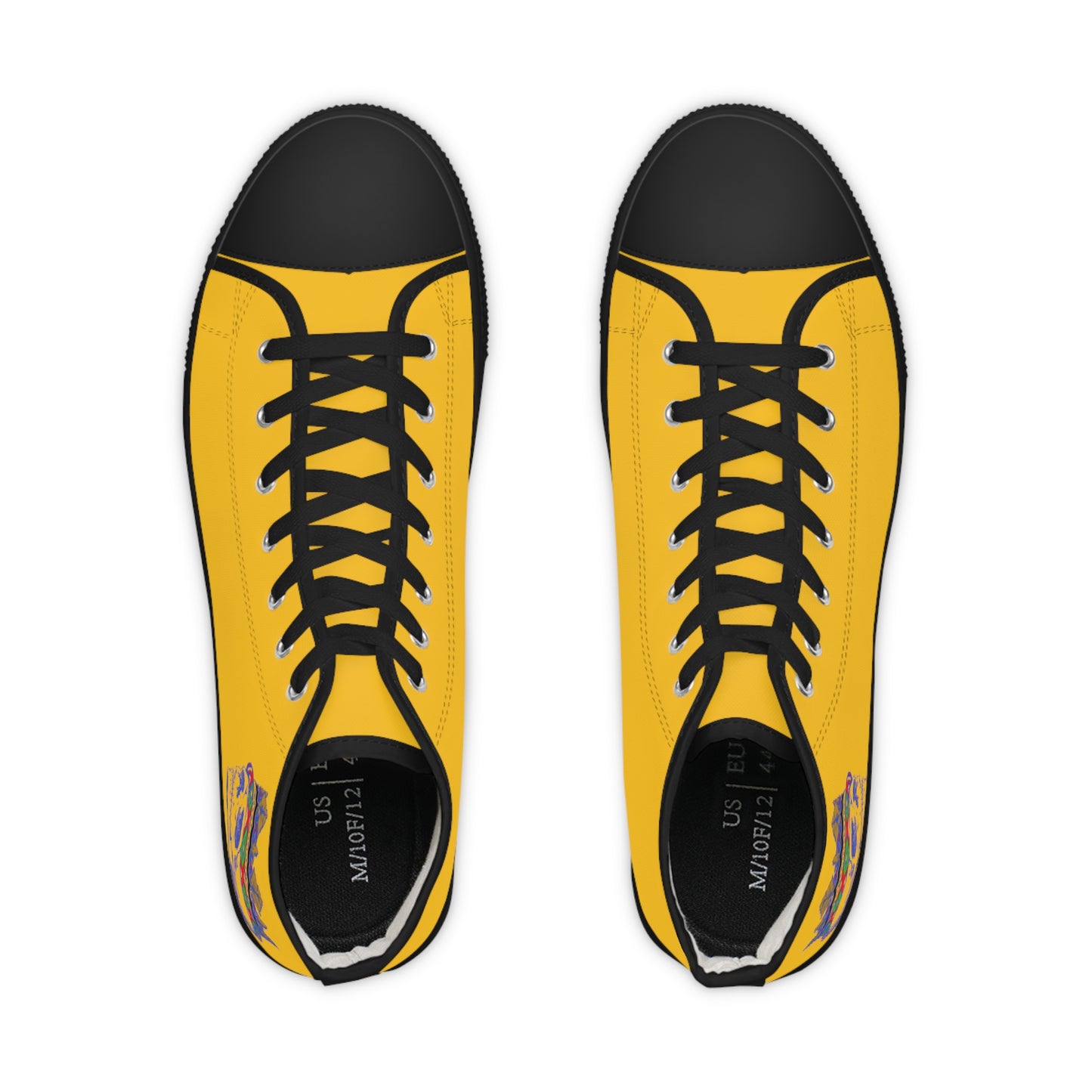 KING  SKULL On Mustard Men's High Top Sneakers