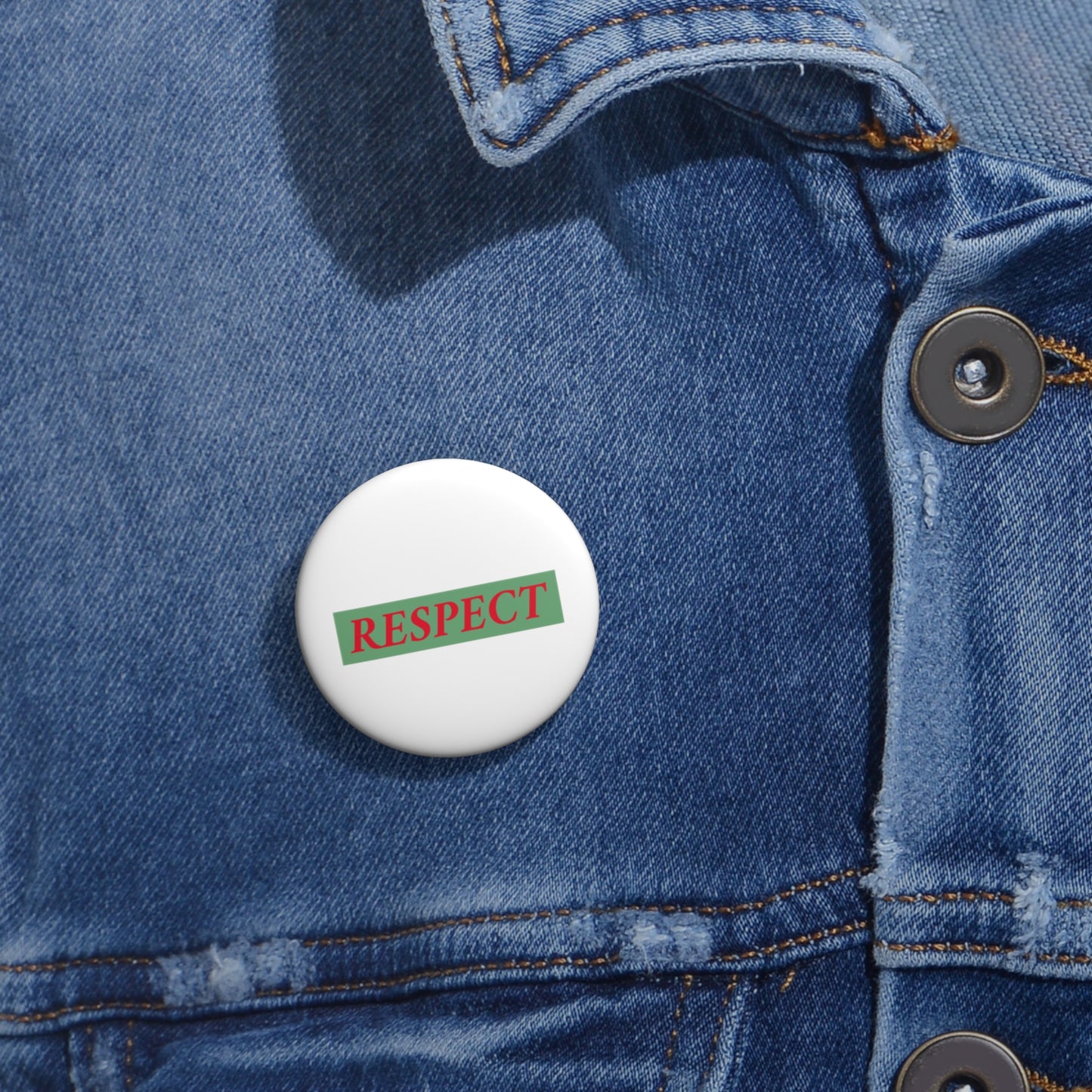 Respect (white)Pin Buttons