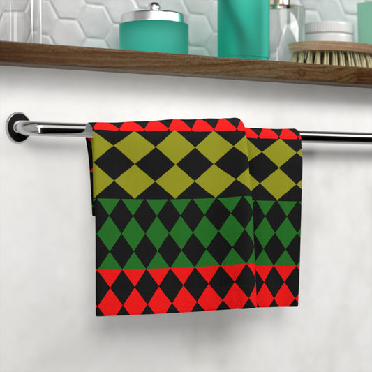 Pan African Flag Face Towel