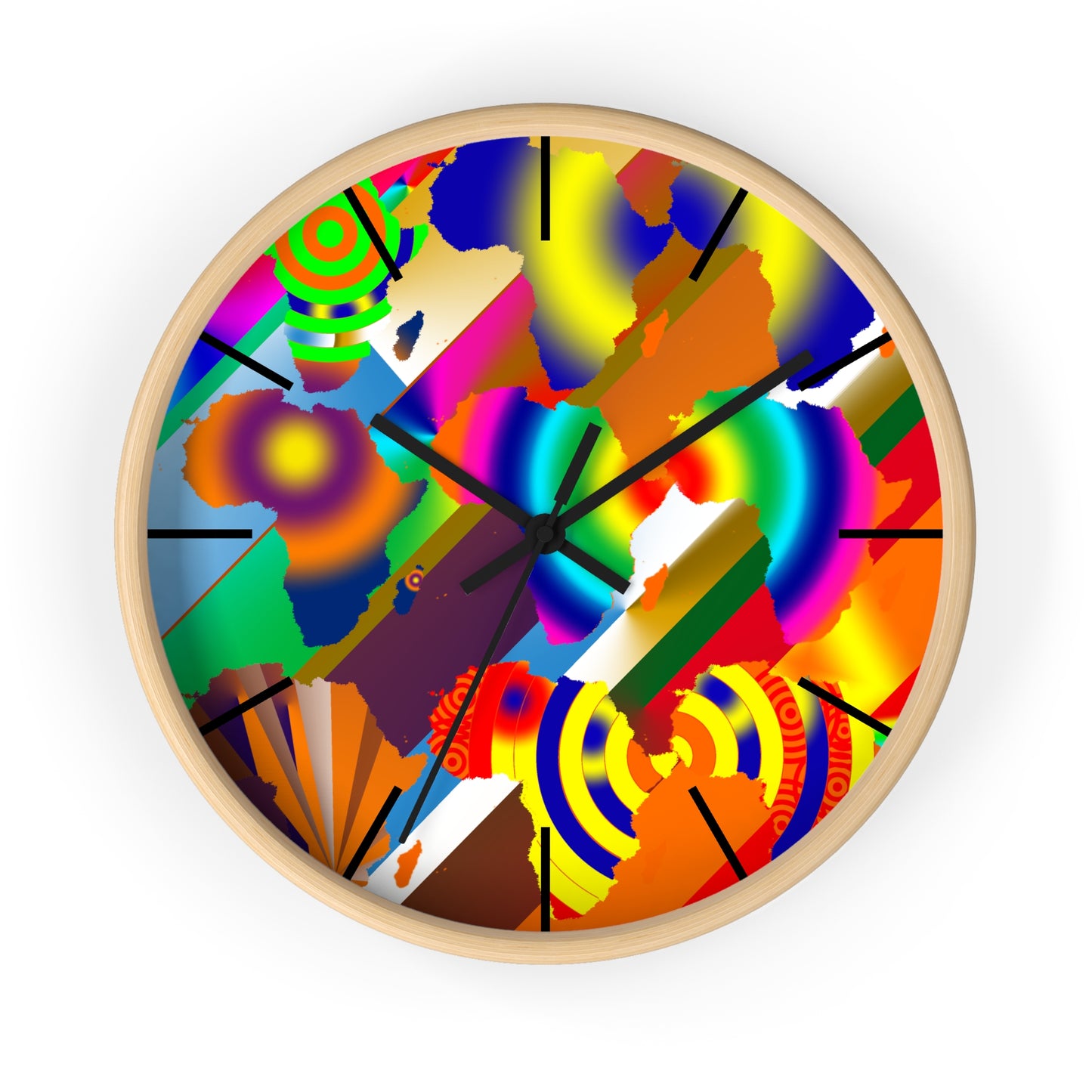 9 Africa's Collage Wall clock