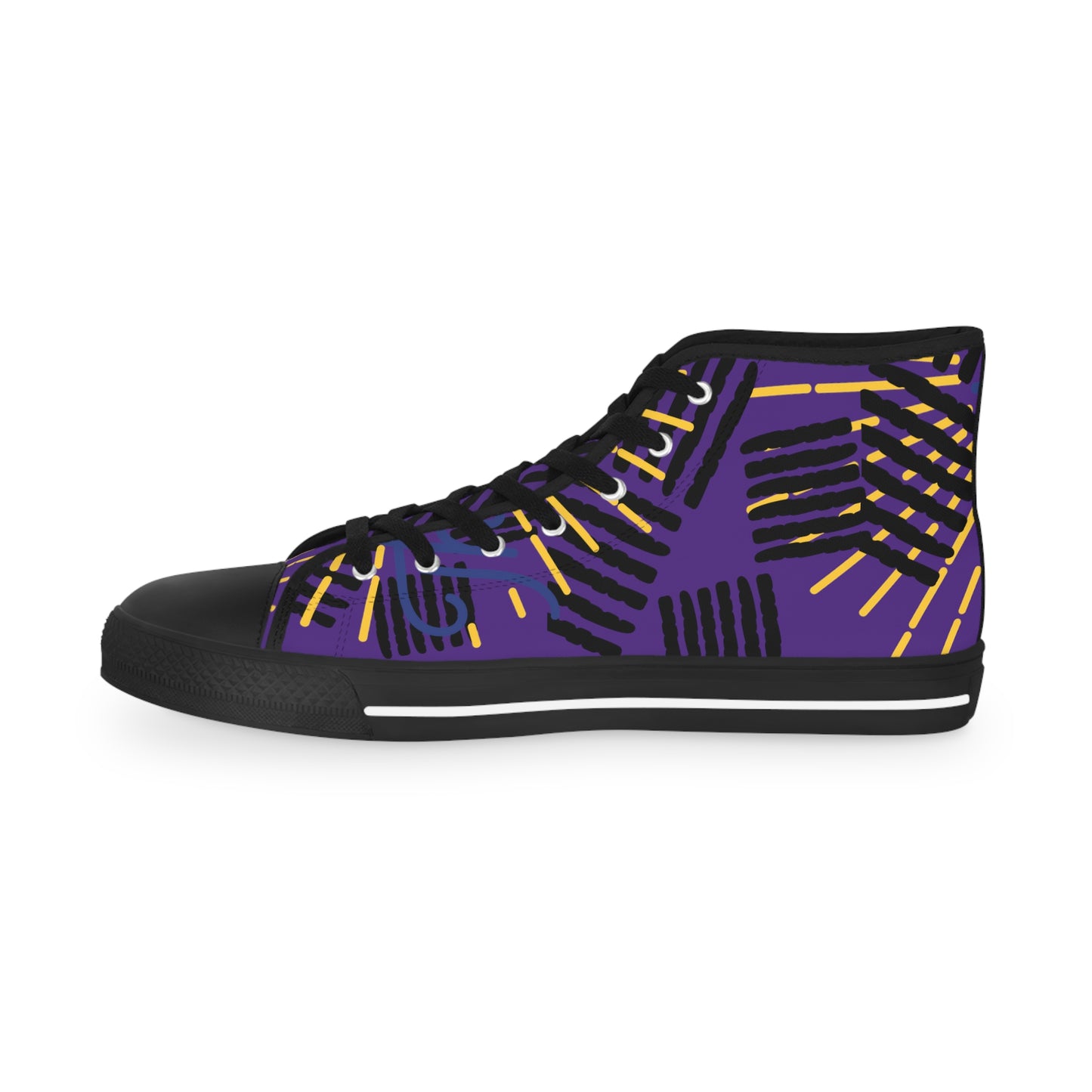 Yellow Sparks Men's High Top Sneakers