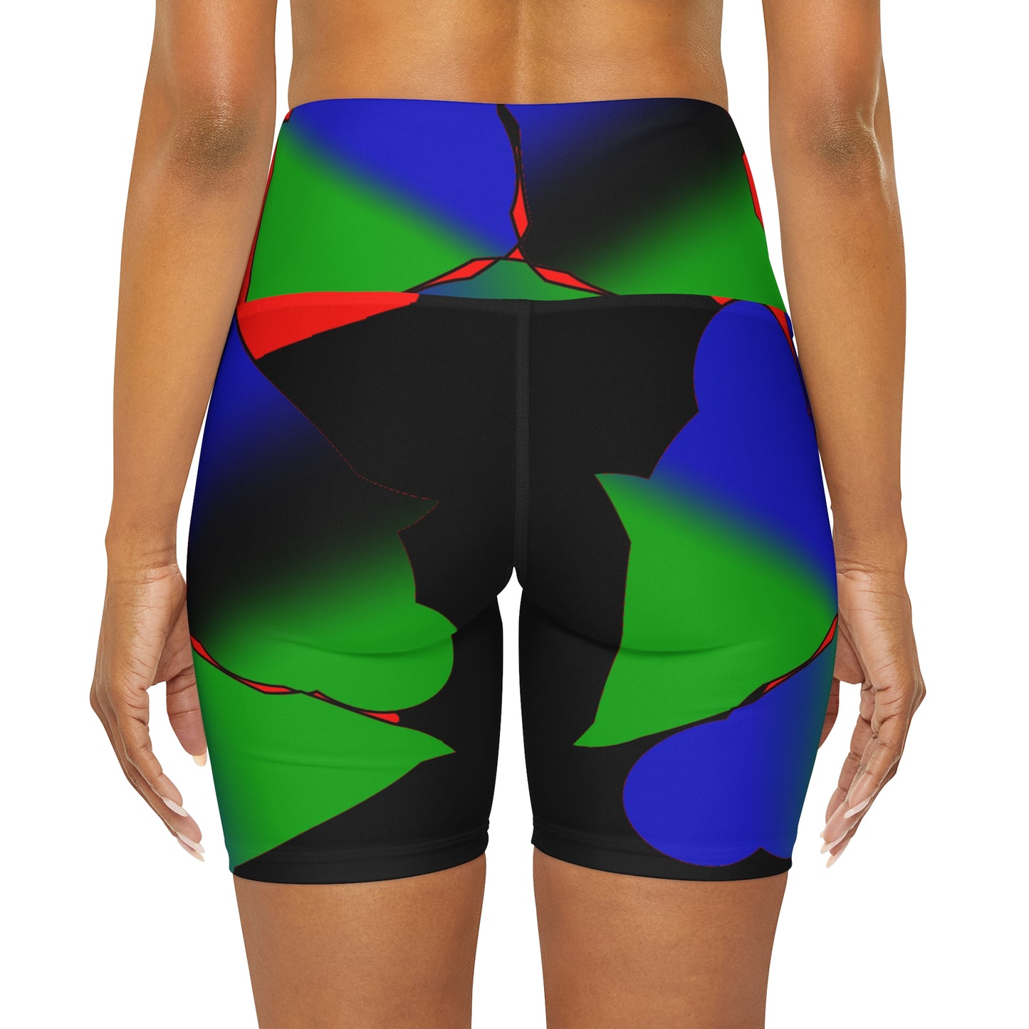 triskelion High Waisted Yoga Shorts (AOP)