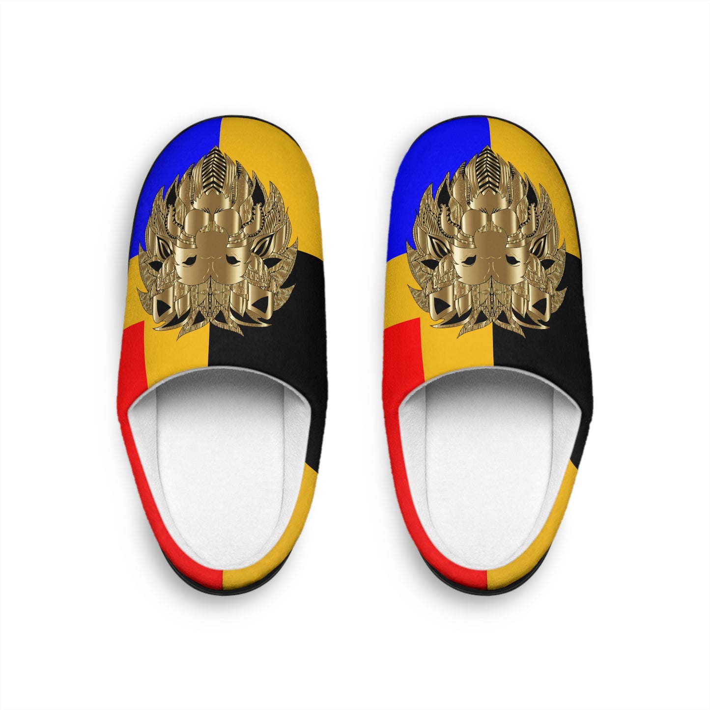 lion-golden face Men's Indoor Slippers