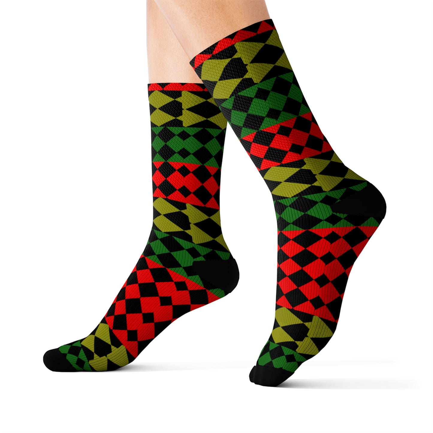 Pan African Flag [Optical] Tubed Socks