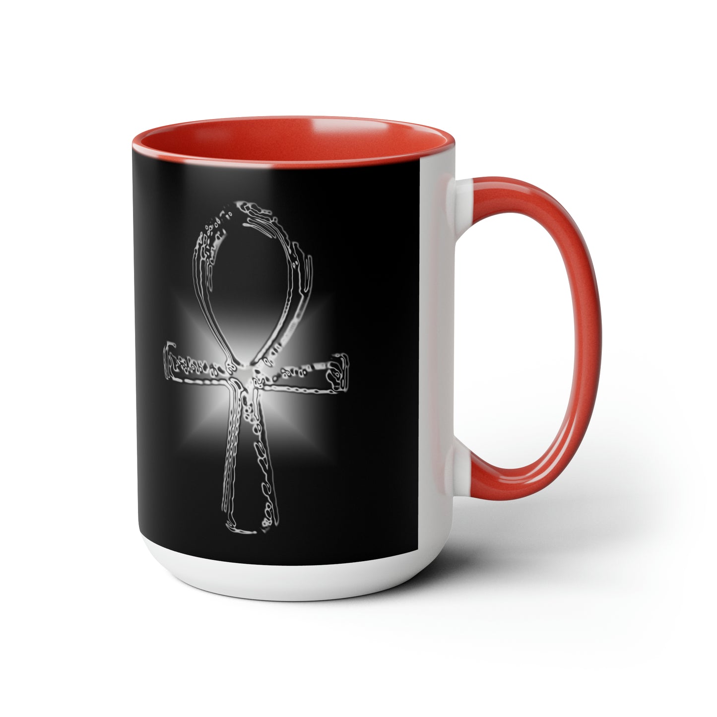 Glass ANKH Two-Tone Coffee Mugs, 15oz