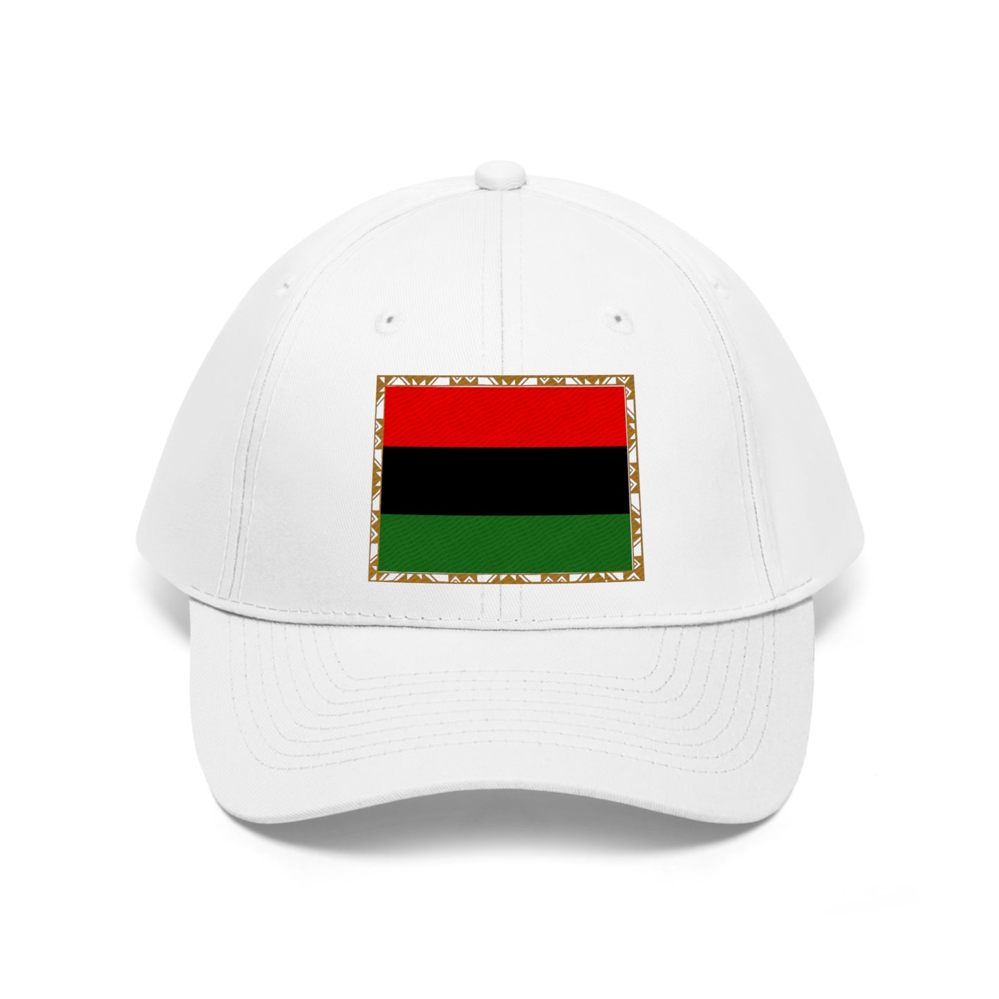 African Diaspora Flag in Gold (EMBROIDERED ) Unisex Twill Hat