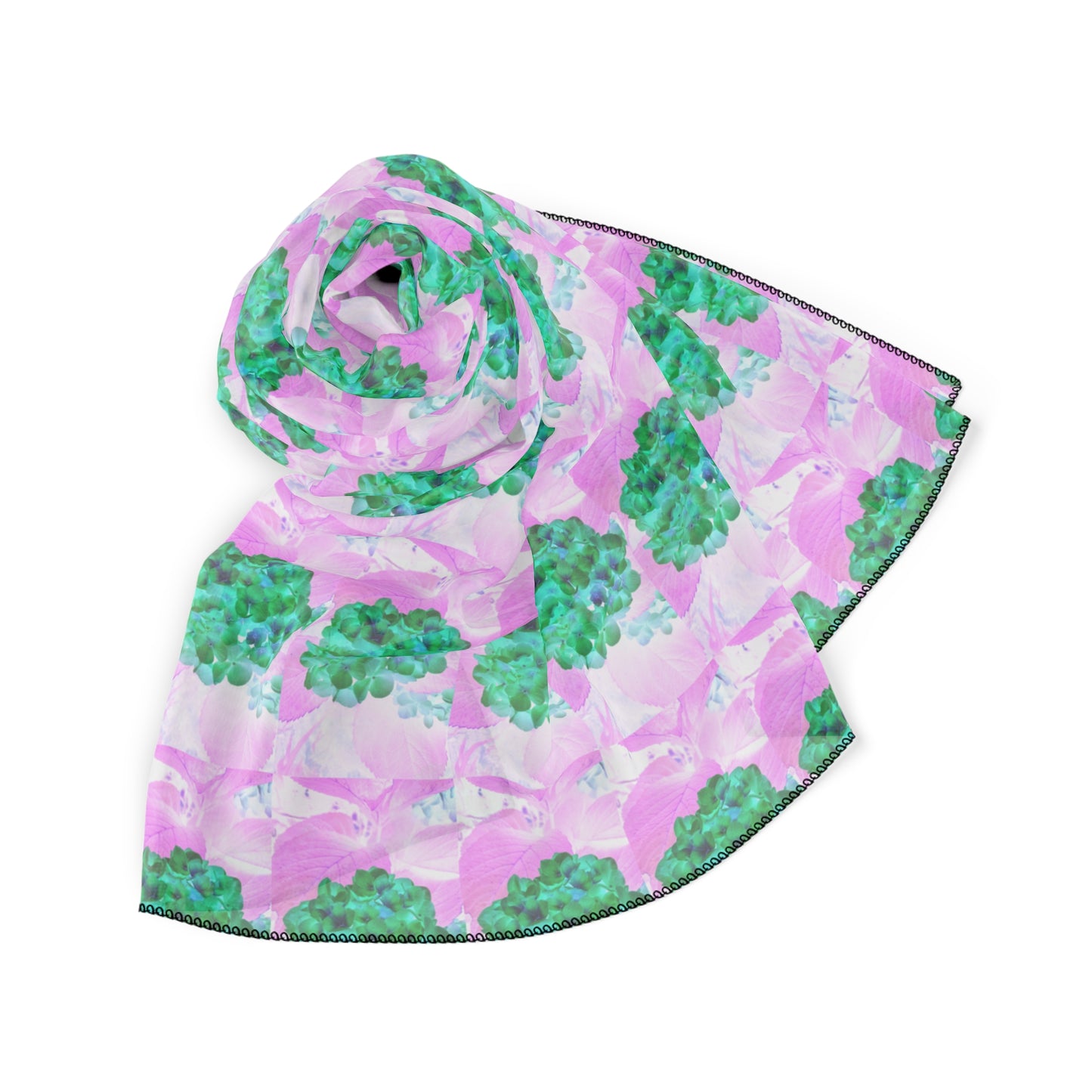 Purple Light Green Mood Poly Scarf