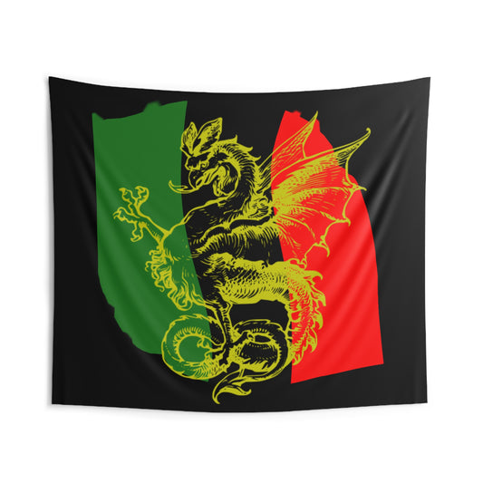 Pan African Flag Griffith        Wall Tapestry