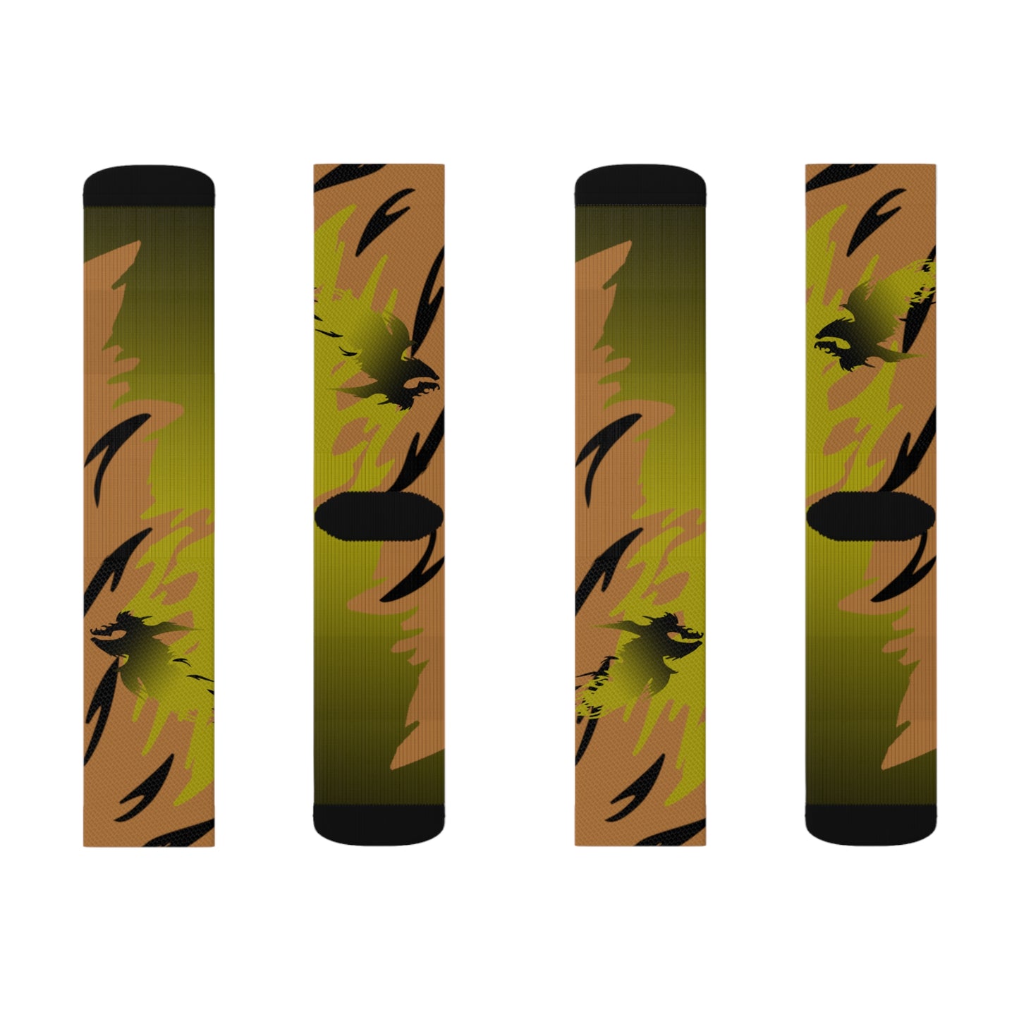 Golden Black Raptor      Sublimation Socks