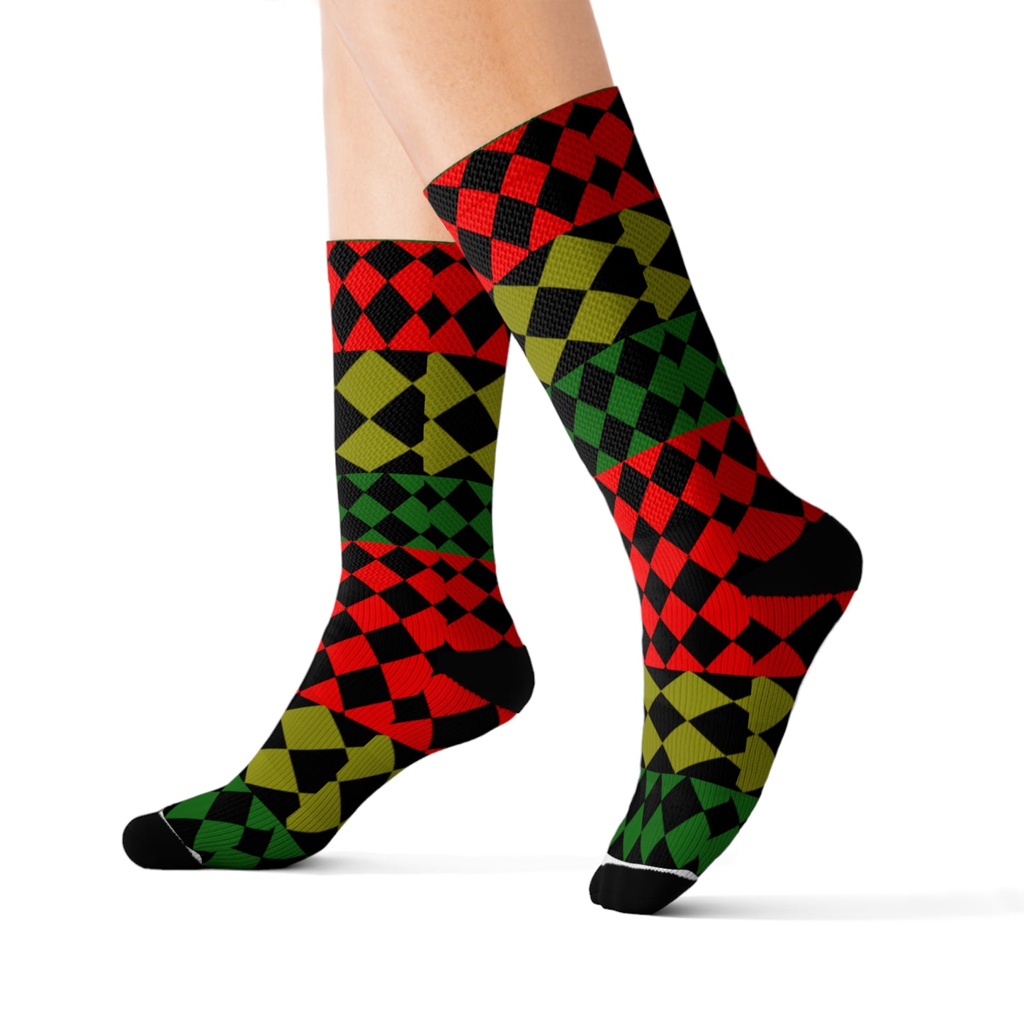 Pan African Flag [Optical] Tubed Socks