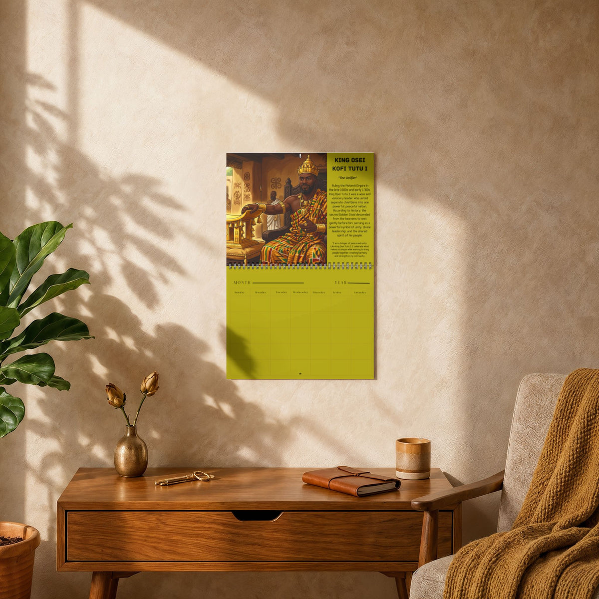 African Kings Wall Calendar — Undated Black Children's History & Culture Calendar