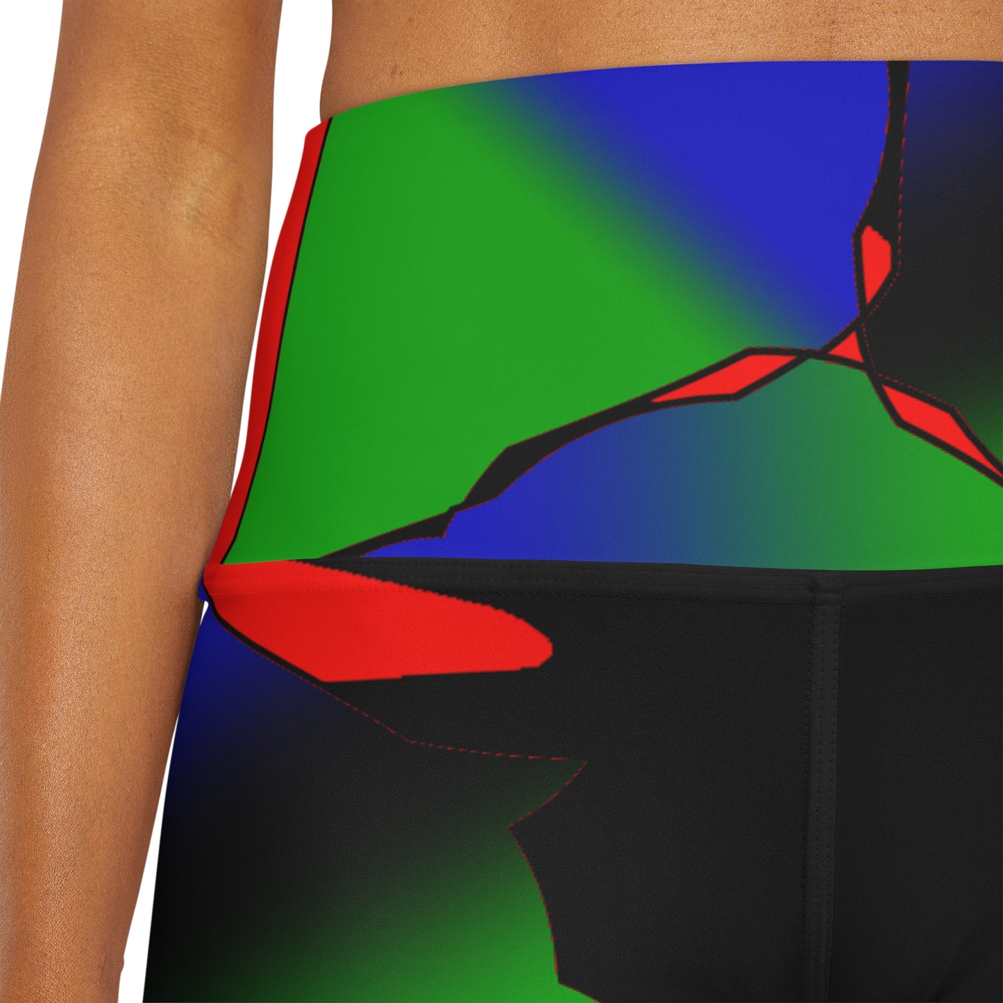 triskelion High Waisted Yoga Shorts (AOP)