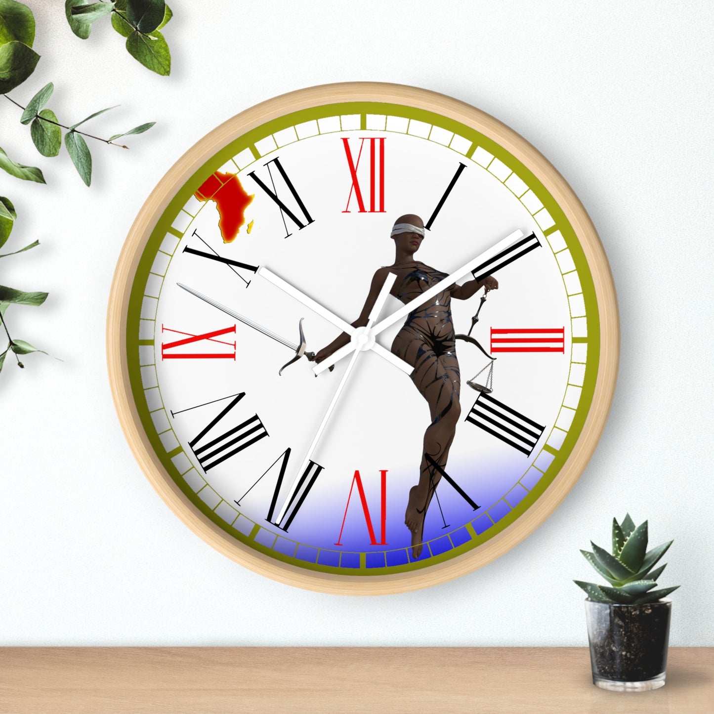 Lady Justice Wall clock