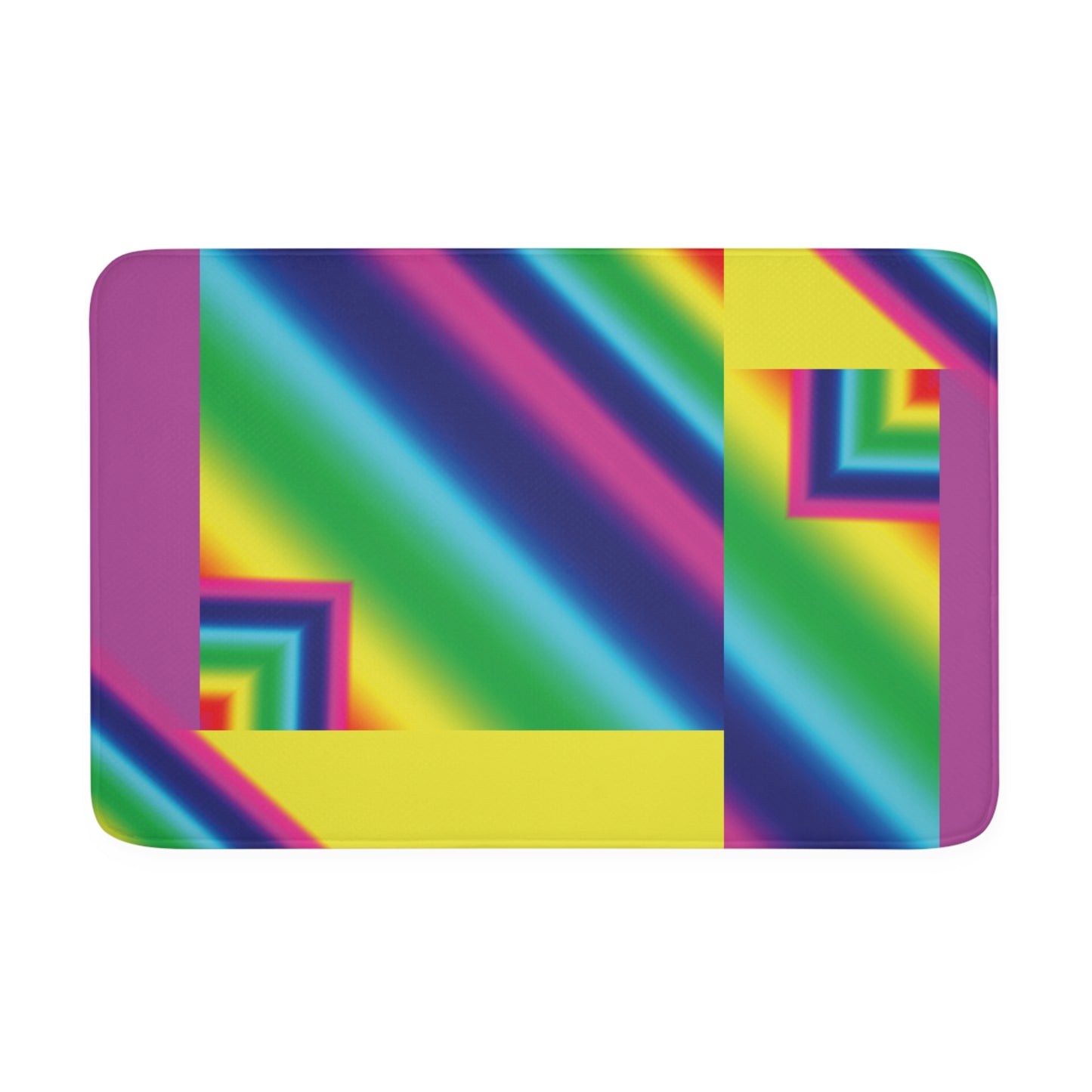 Rainbow   Point Memory Foam Bath Mat