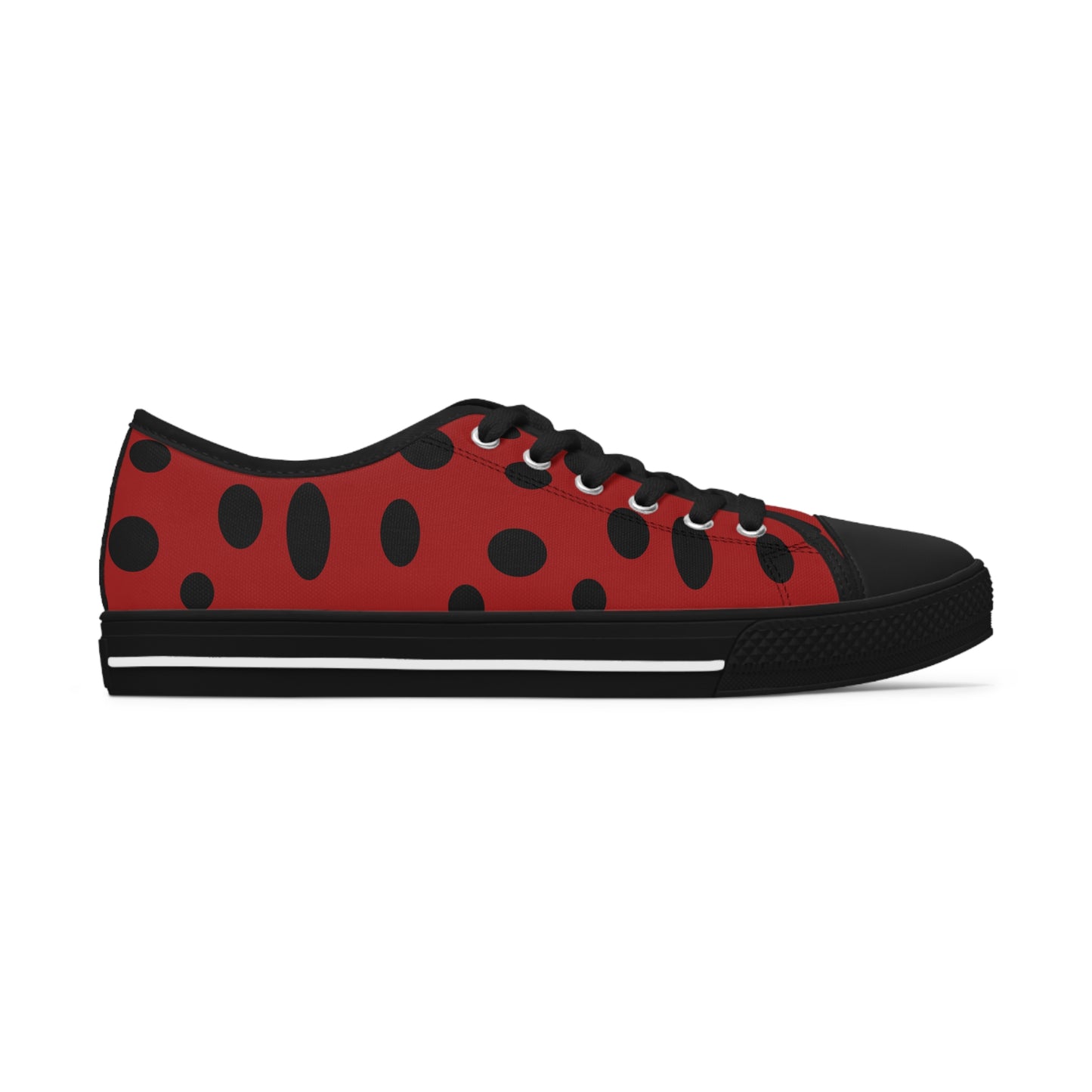 Ladybug (Black Spots on Red )     Women's Low Top Sneakers