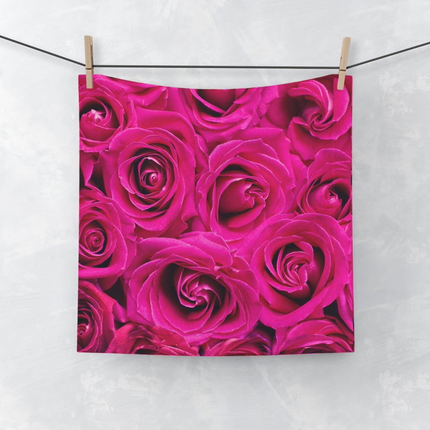 Pink-Roses Face Towel