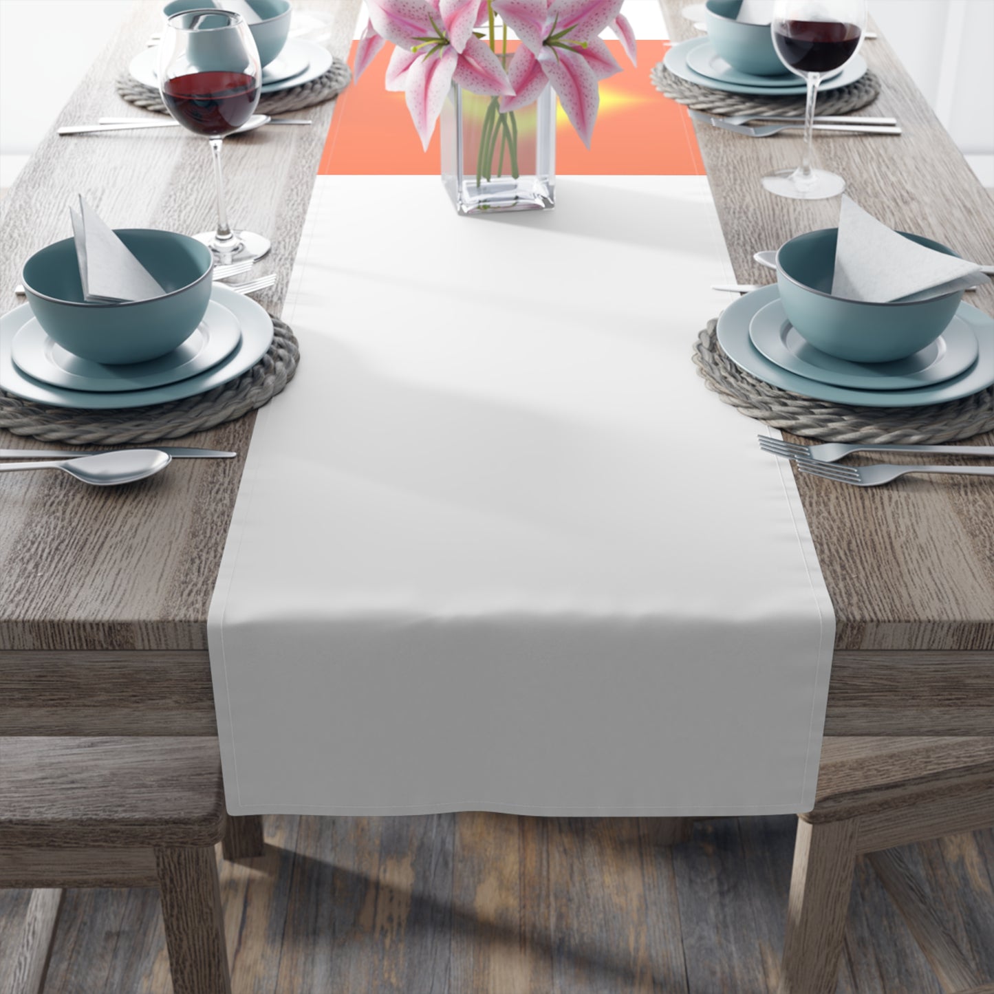 The Bishop [White]  Table Runner (Cotton, Poly)